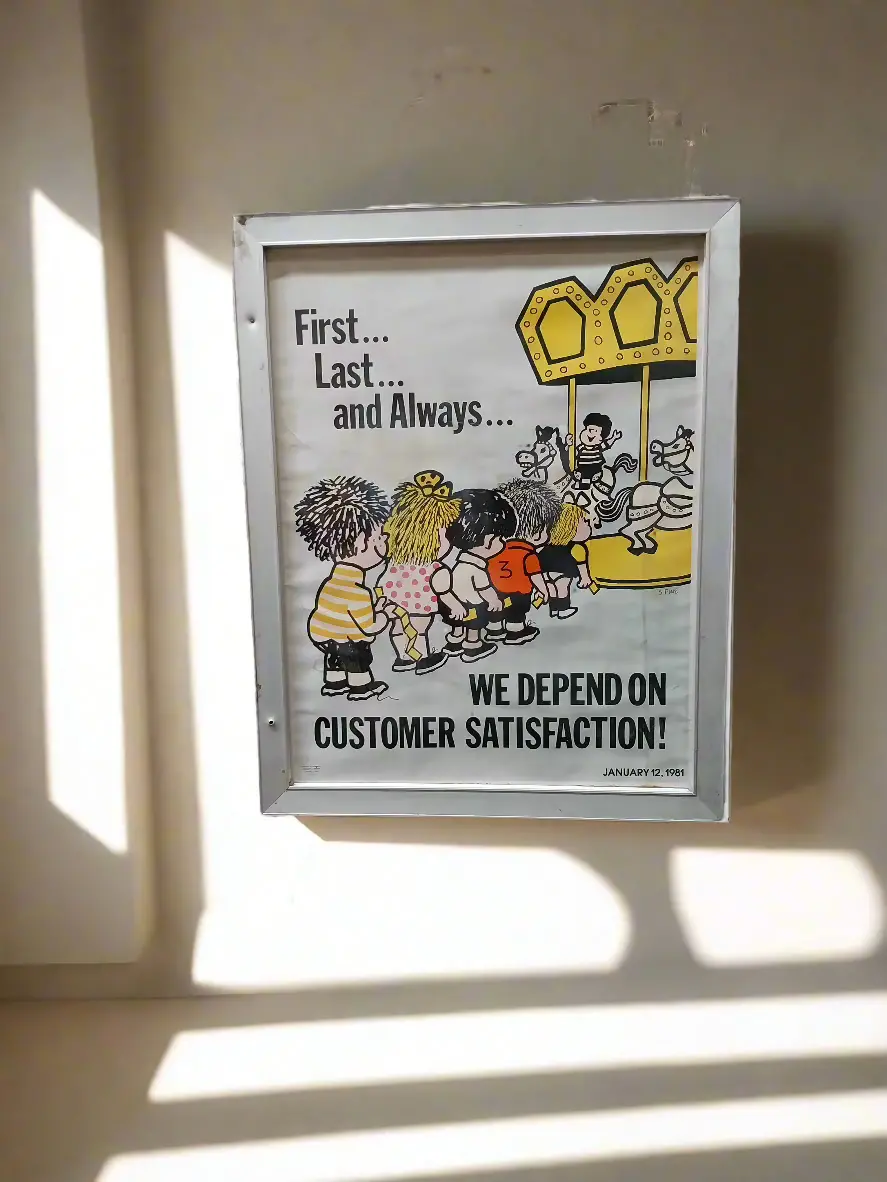 "Customer Satisfaction" Vintage Framed Sign 1