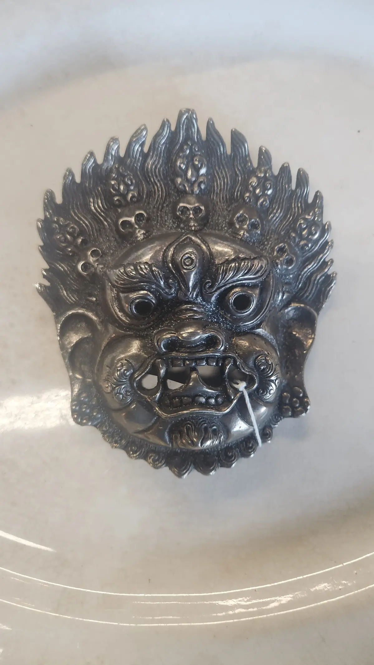 Silver Plate Hanging Wall Mask 1