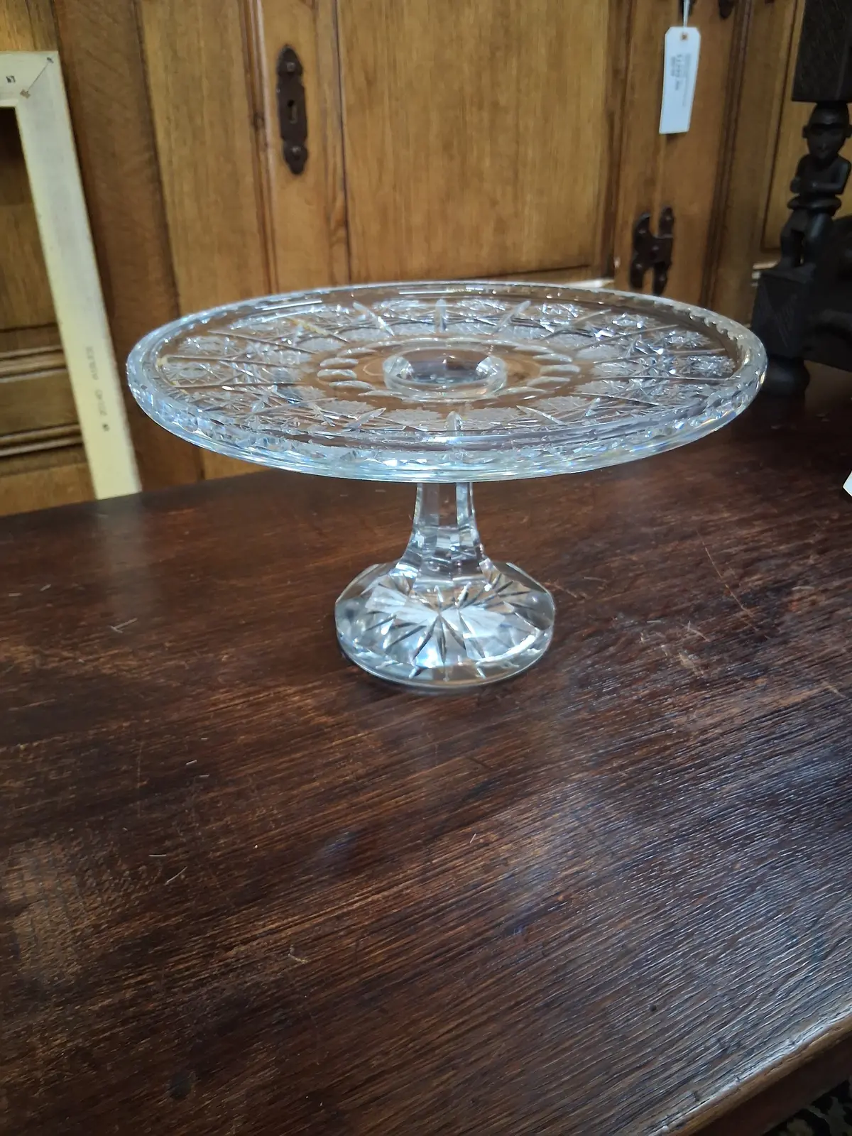 Heavy Crystal Cake Plate 1