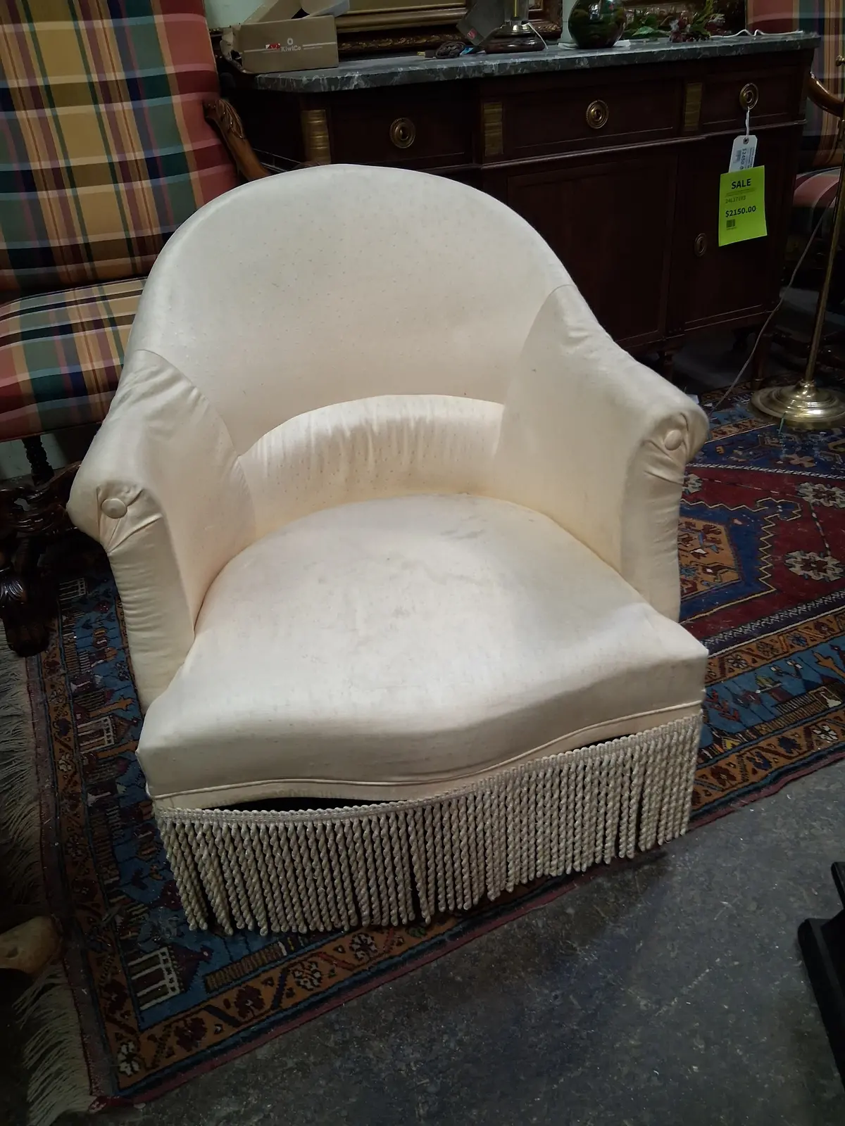 Mid Century Boudoir Chair As Found 1