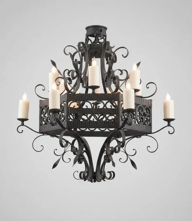 Huge Wrought Iron Chandelier 1