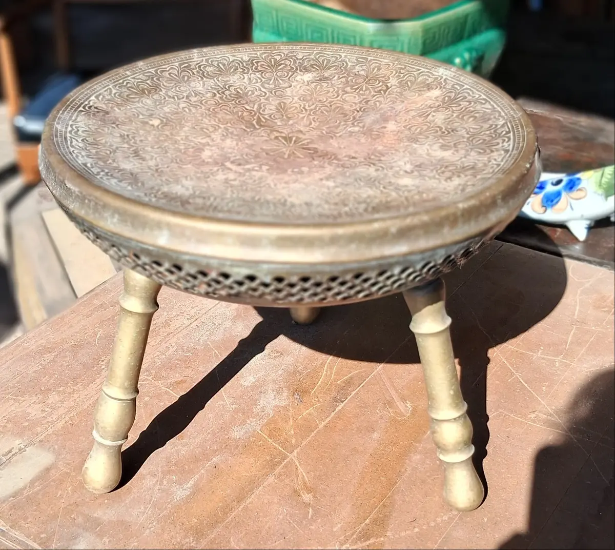 Round Brass Stool 1
