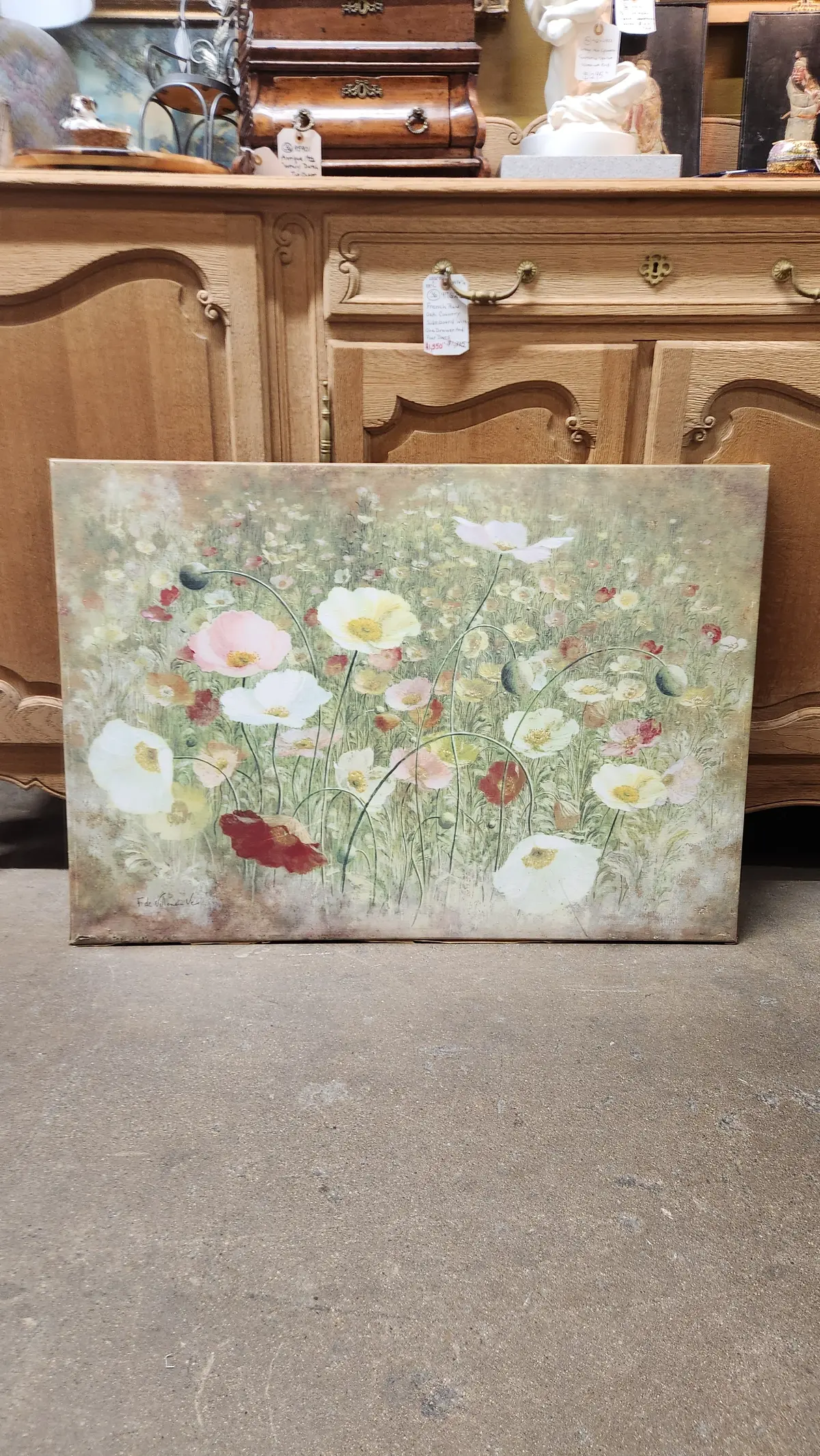 Unframed Poppies Giclee Print On Canvas 1