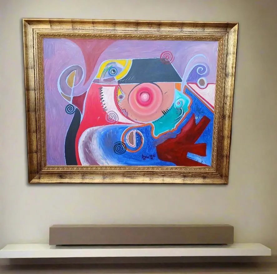 Large Modern Abstract Oil Painting -Signed Amelia Shipman 1