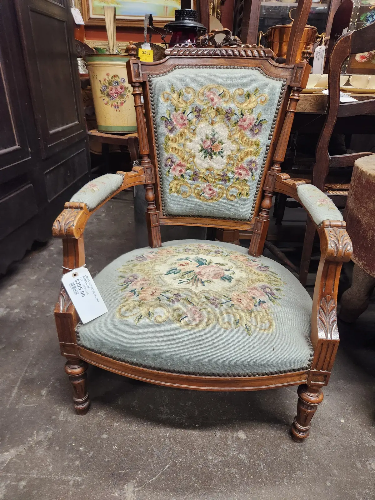 Louis Xvi Needlepoint Armchair 1