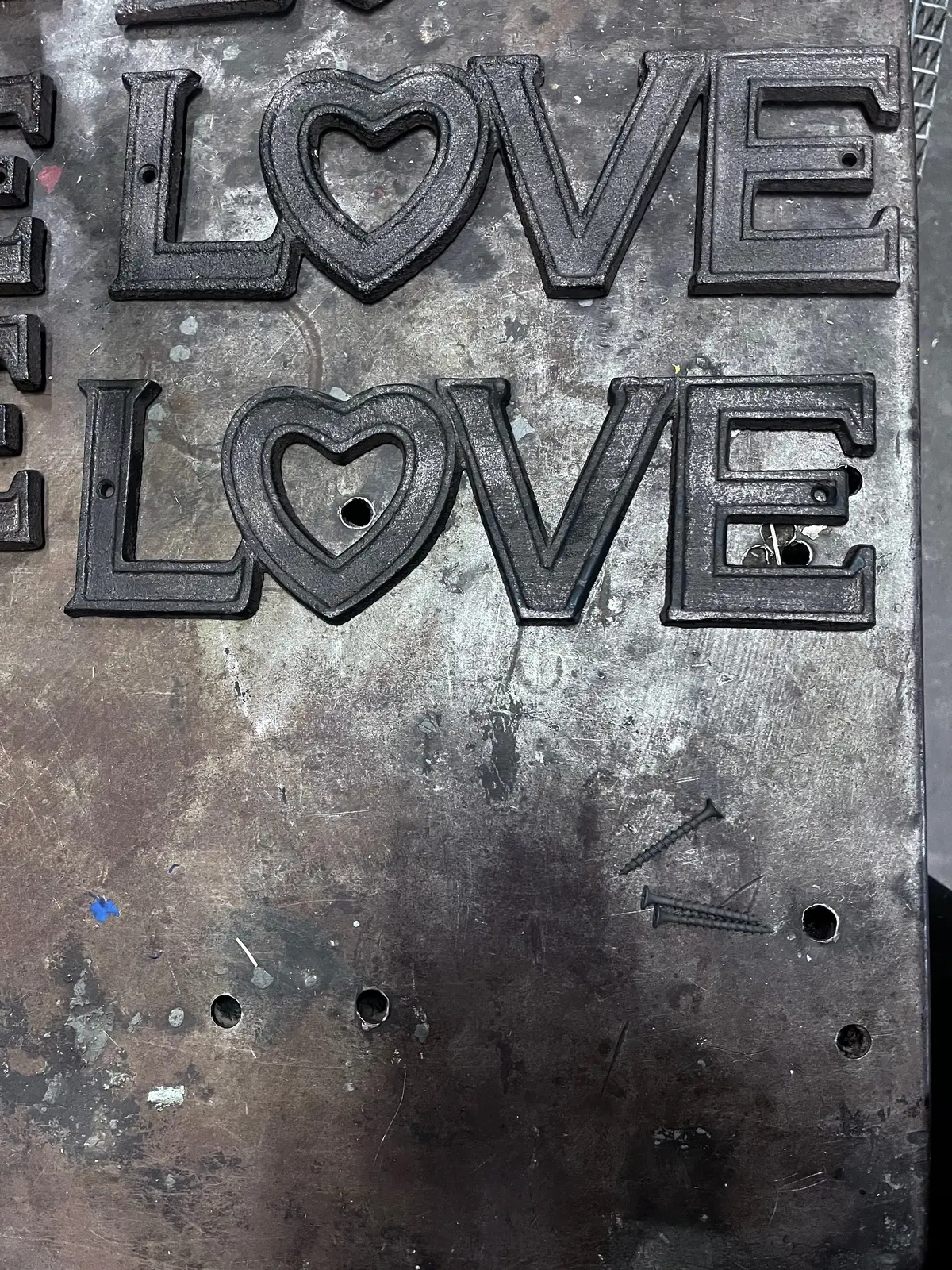Cast Iron Love Plaque 1