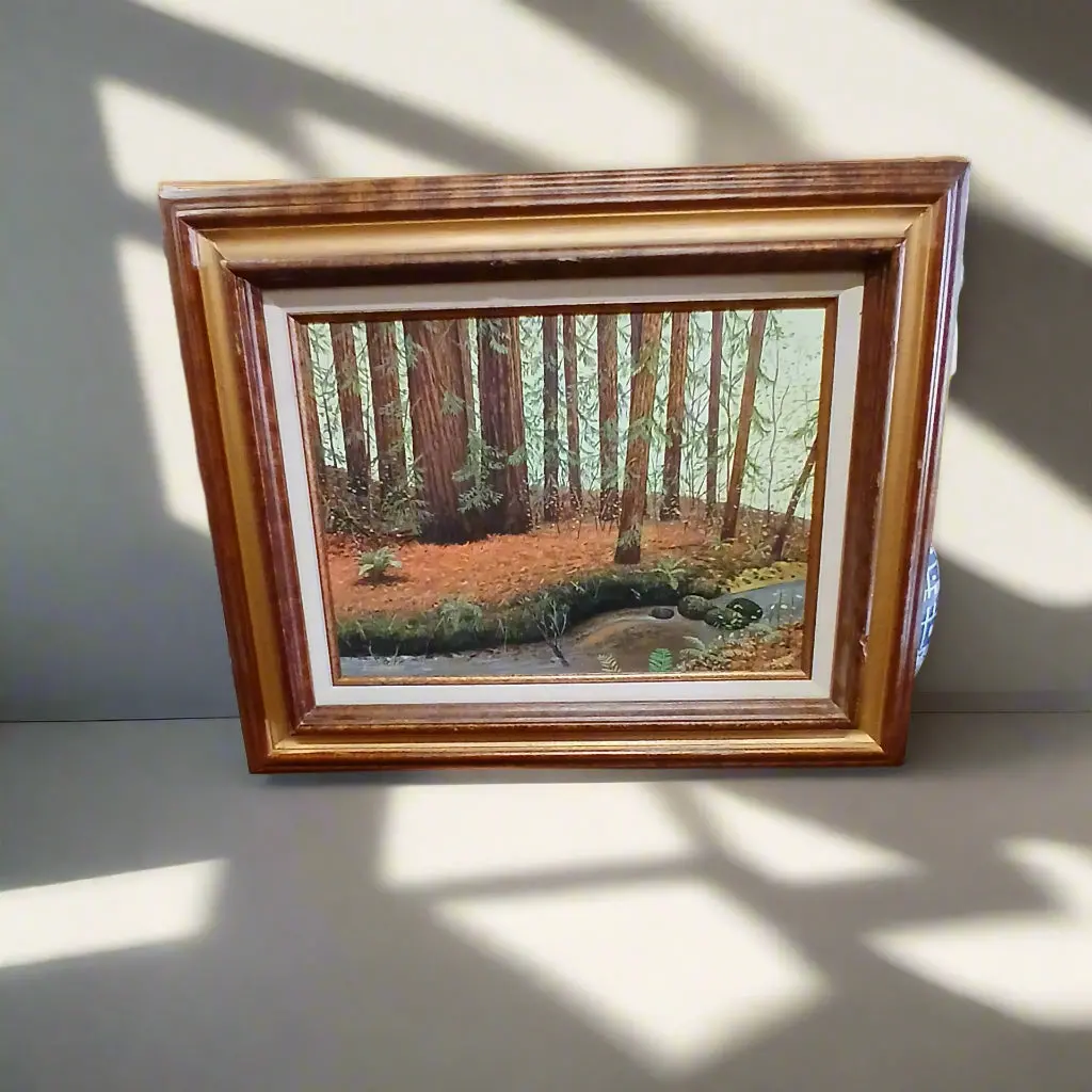 Framed Sylvan Landscape Oil Painting 1