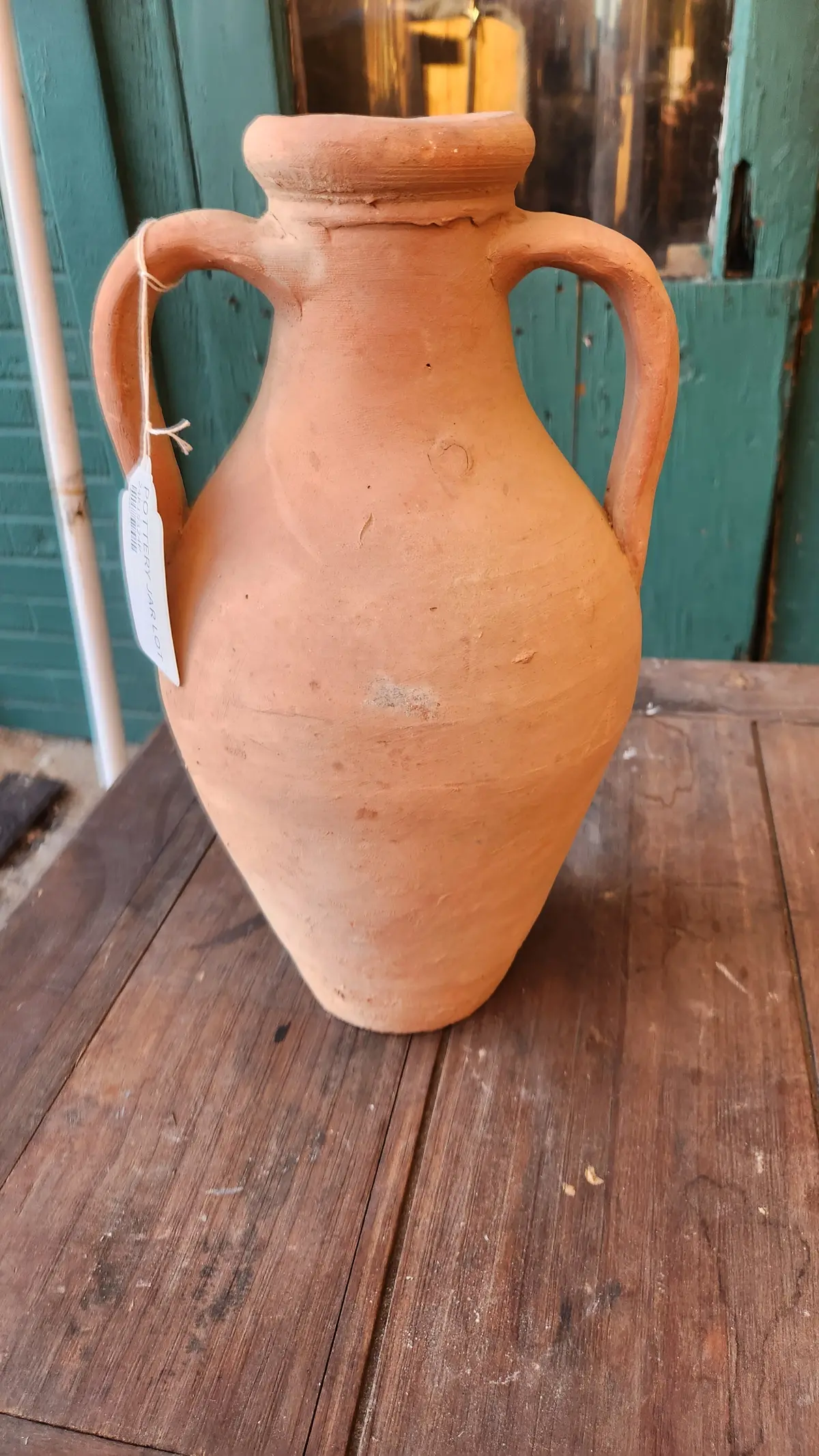 Tall Terra Cotta Vase With Long Handles 1