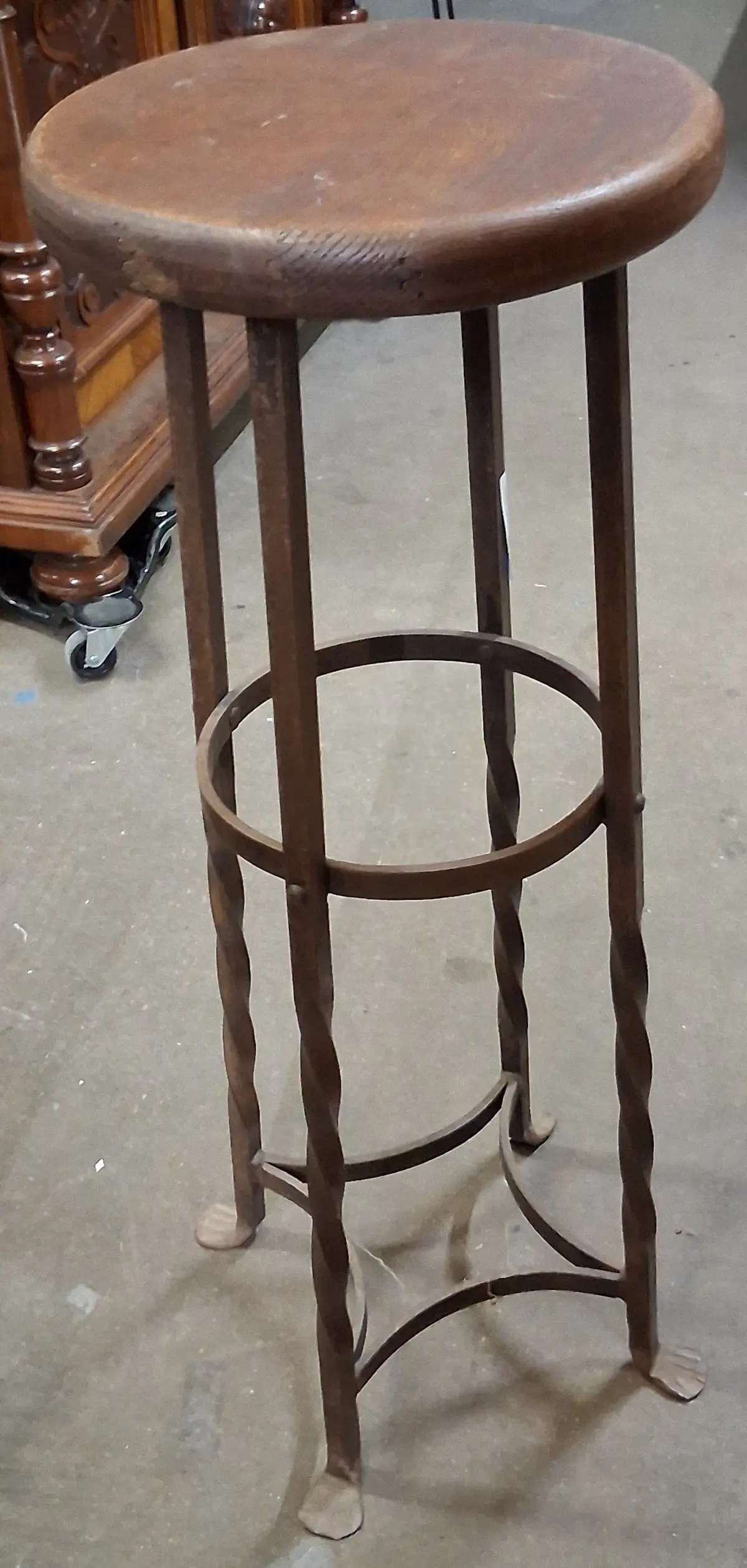 Iron And Oak Plant Stand 1