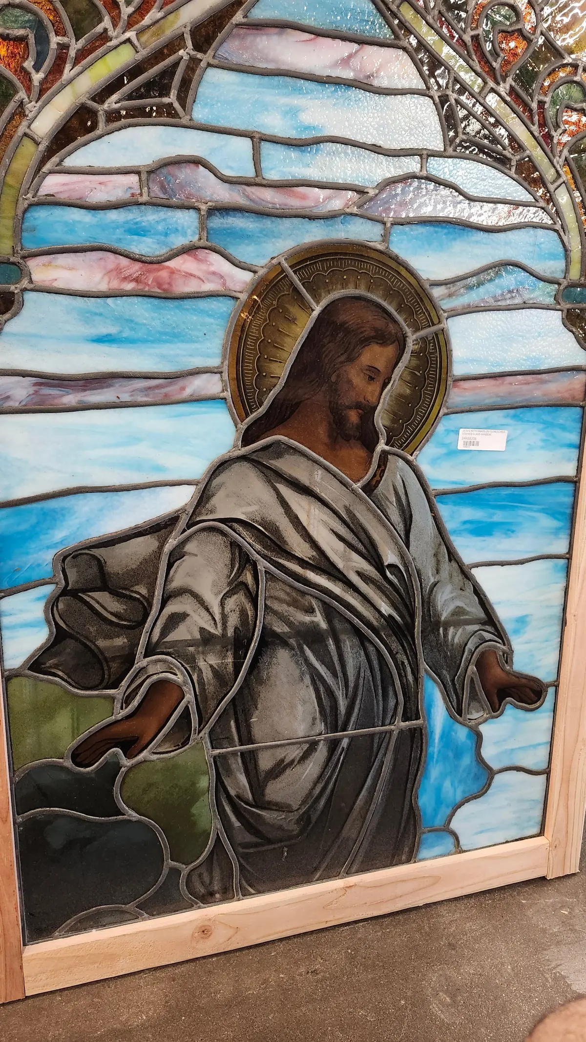 Jesus With Hands Outstretched Stained Glass Window 1