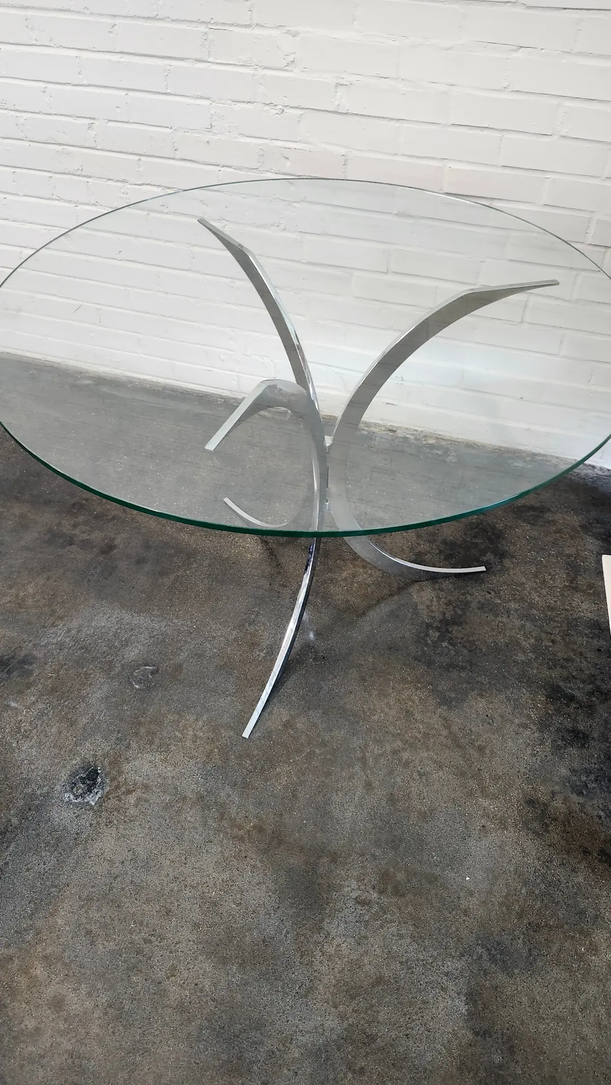 Glass And Chrome Table 1