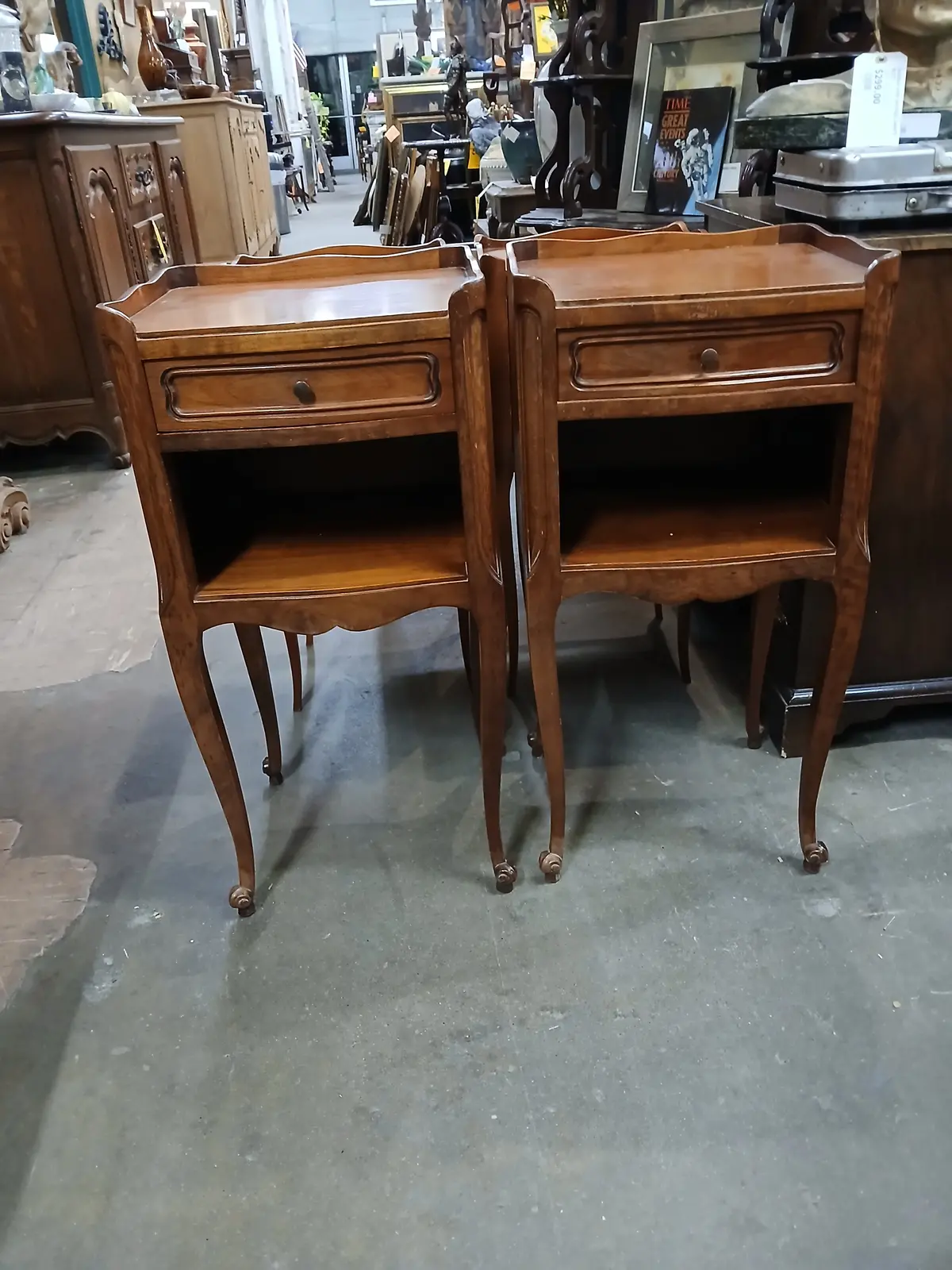 Pair Of Louis Xv Cherry Side Cabinets 1