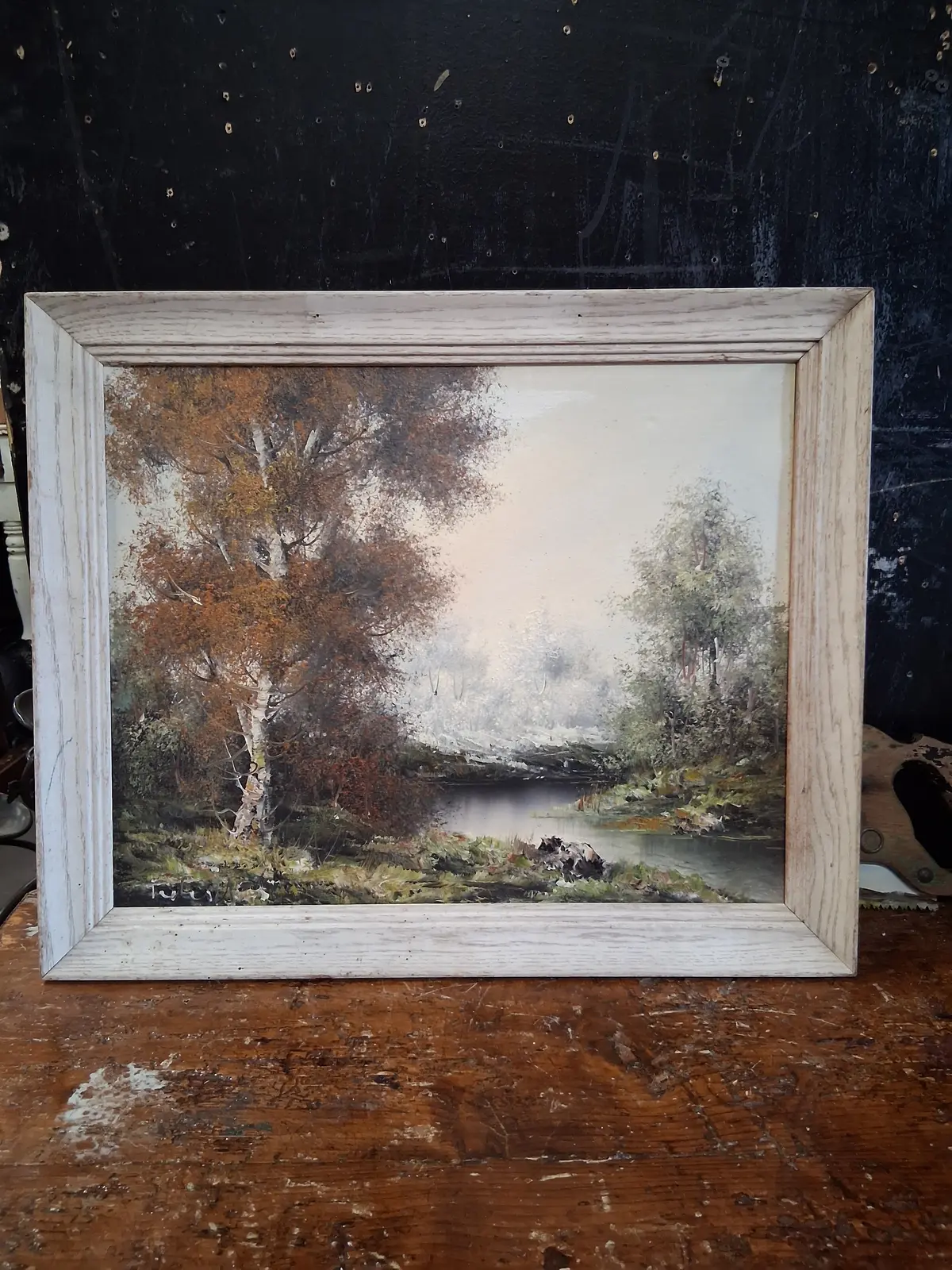Framed Autumn Oil Painting - Stephen Tedeschi 1