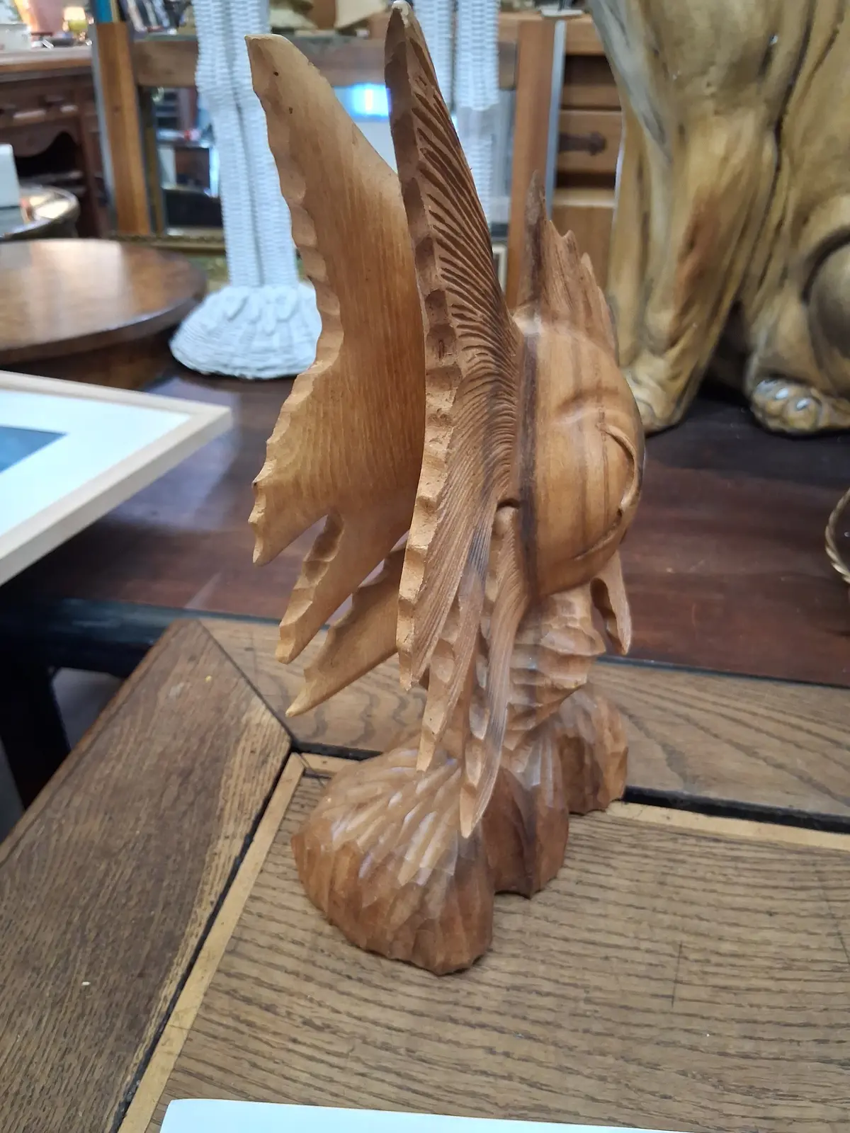 Carved Wood King Fish 1