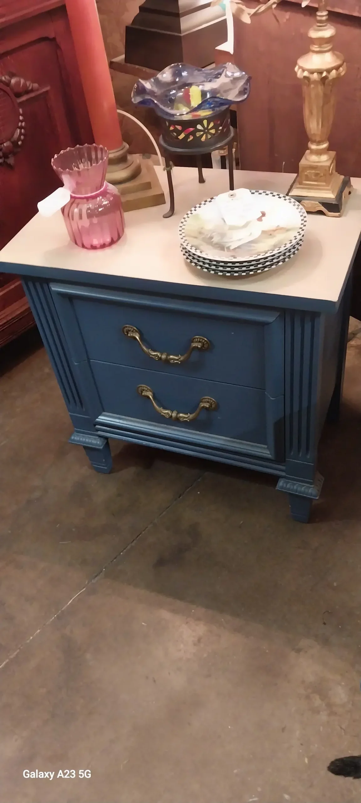 2 Drawer Small Blue Chest 1