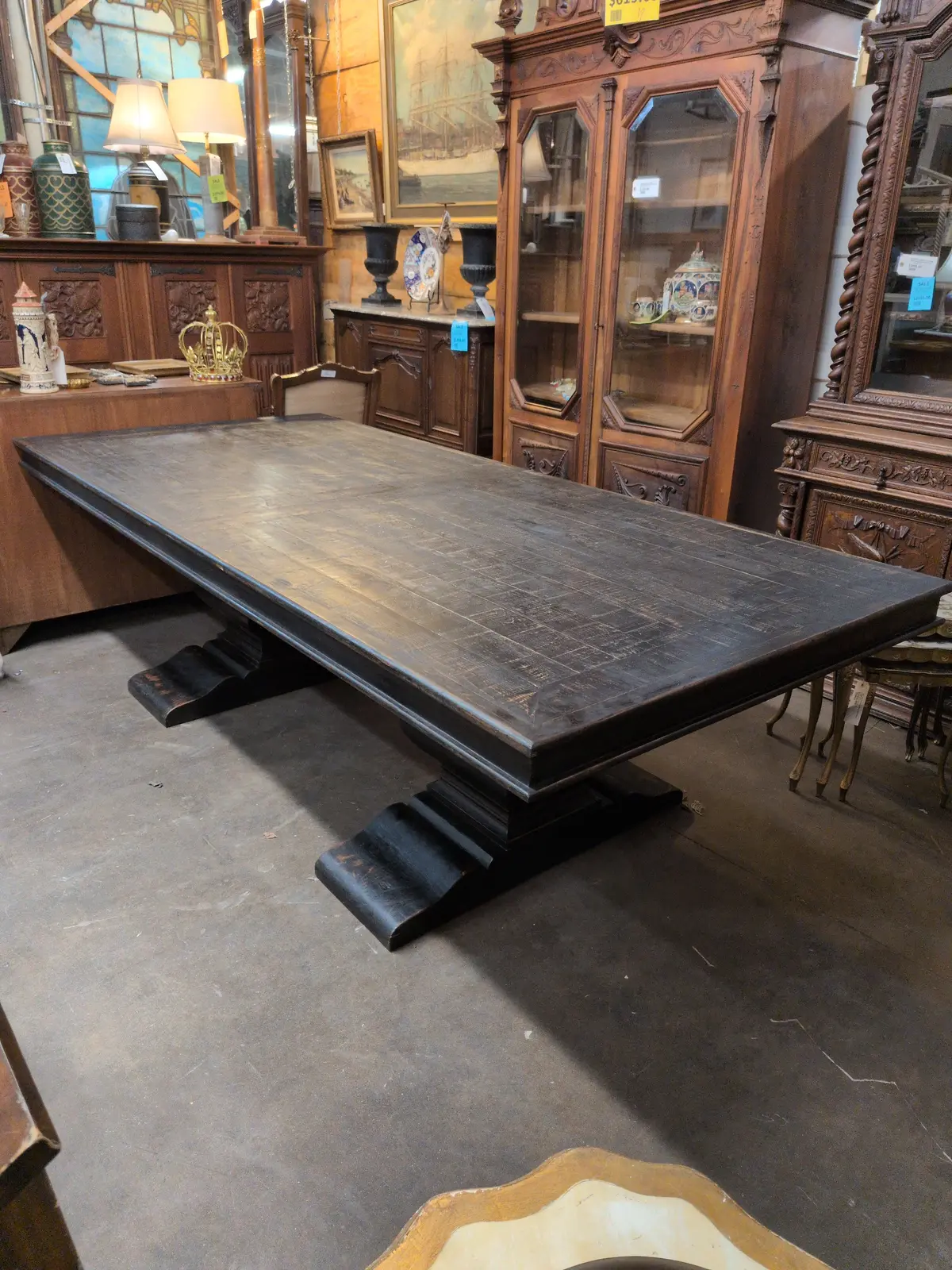 Huge Black Trestle Table 1