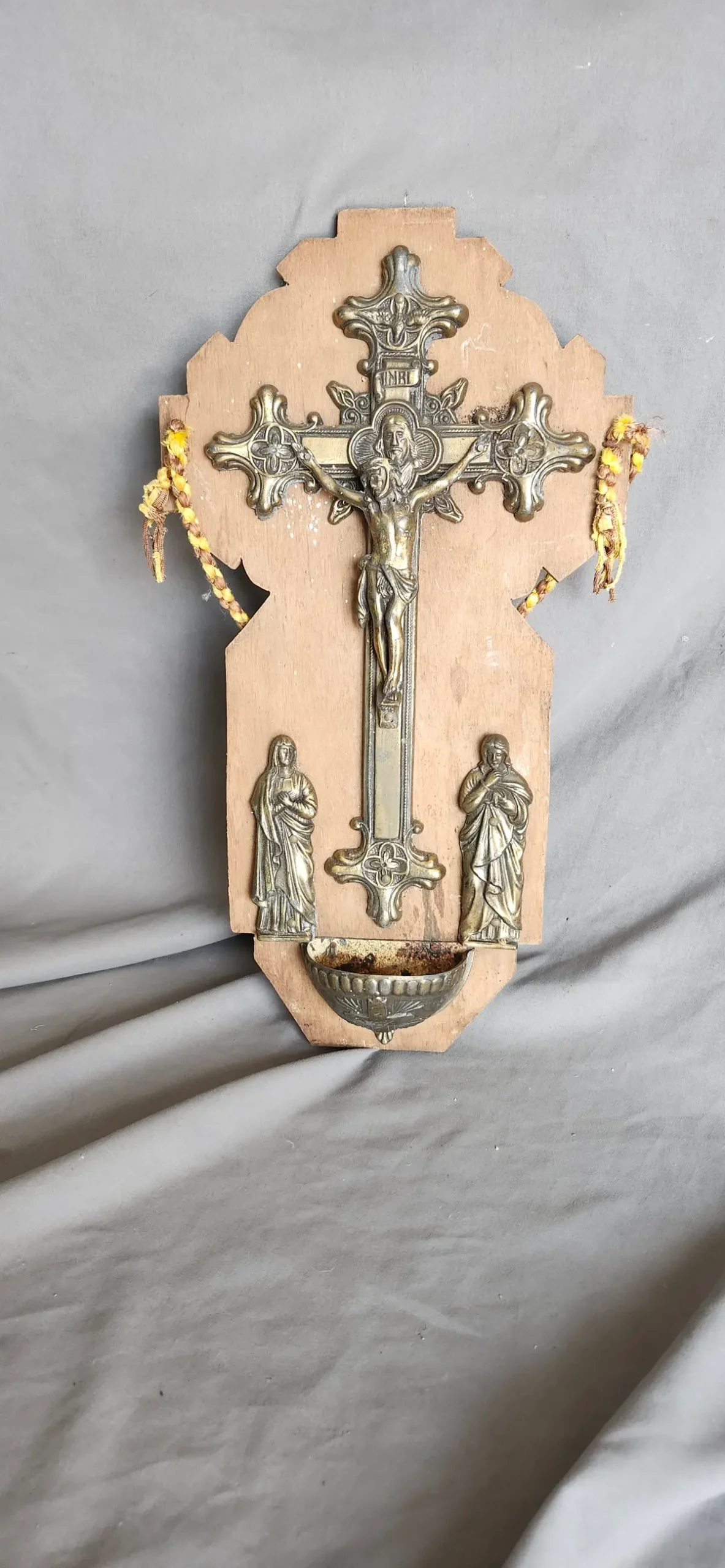 Holy Water Font Crucifix On Board 1