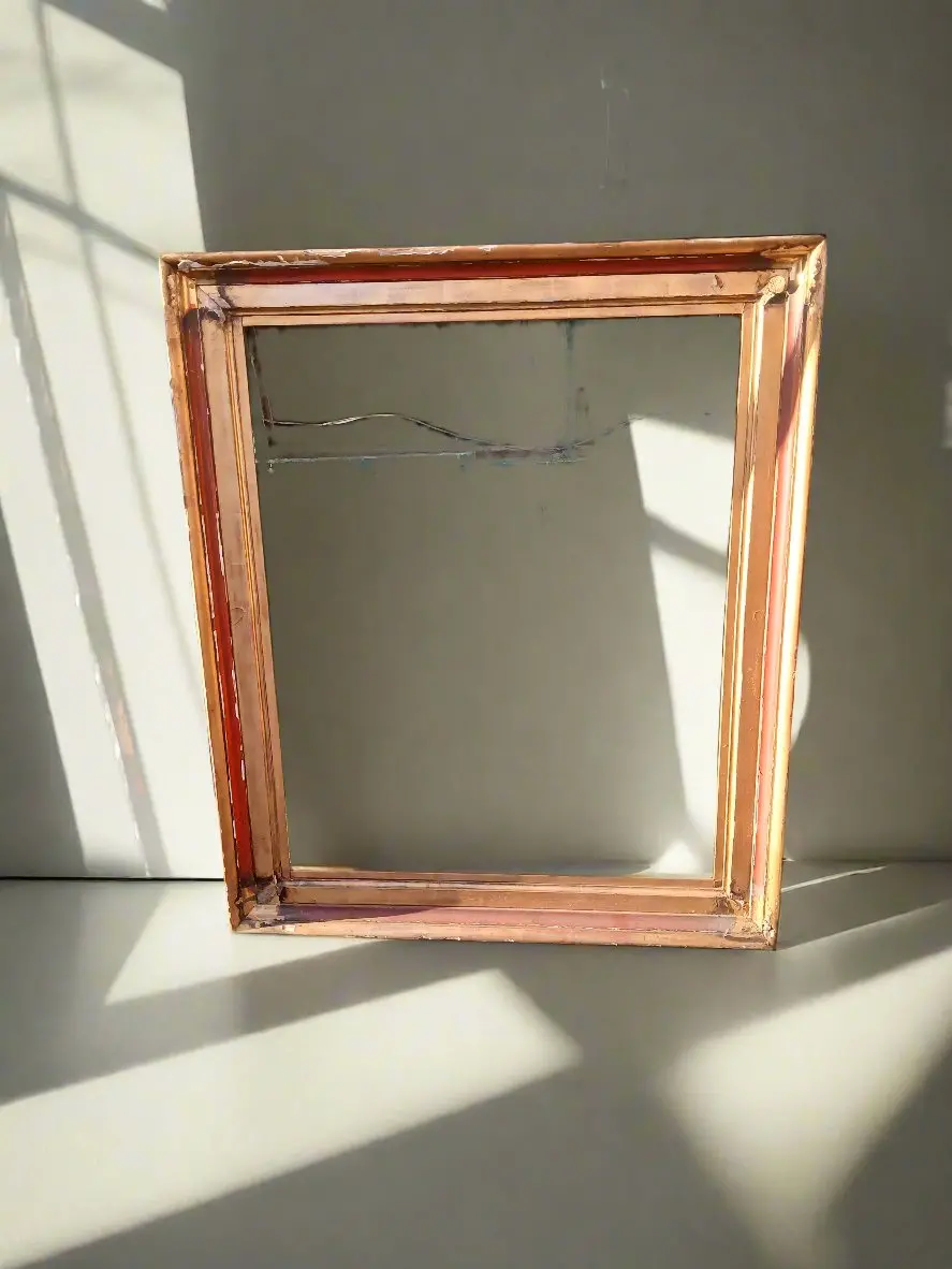 Antique Gilt And Red Frame-As Found 1