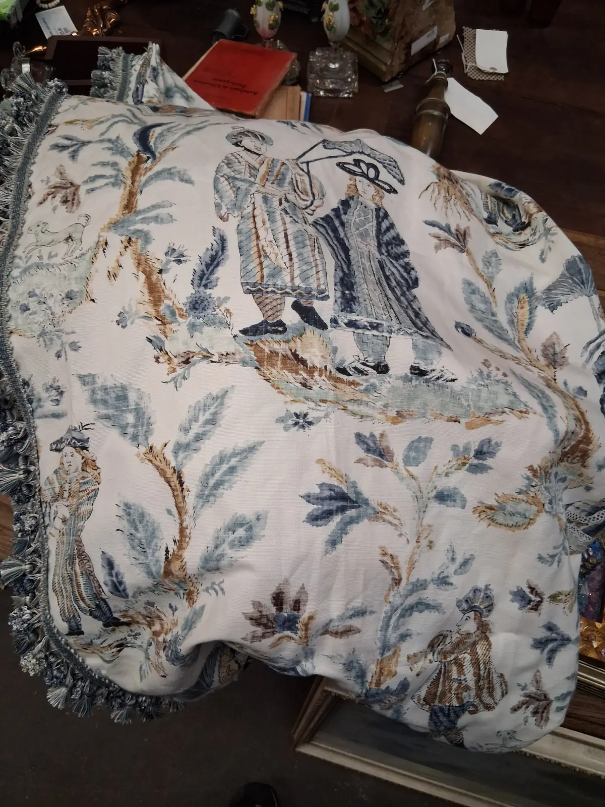 Set Of 4 Toile Curtain Panels 1