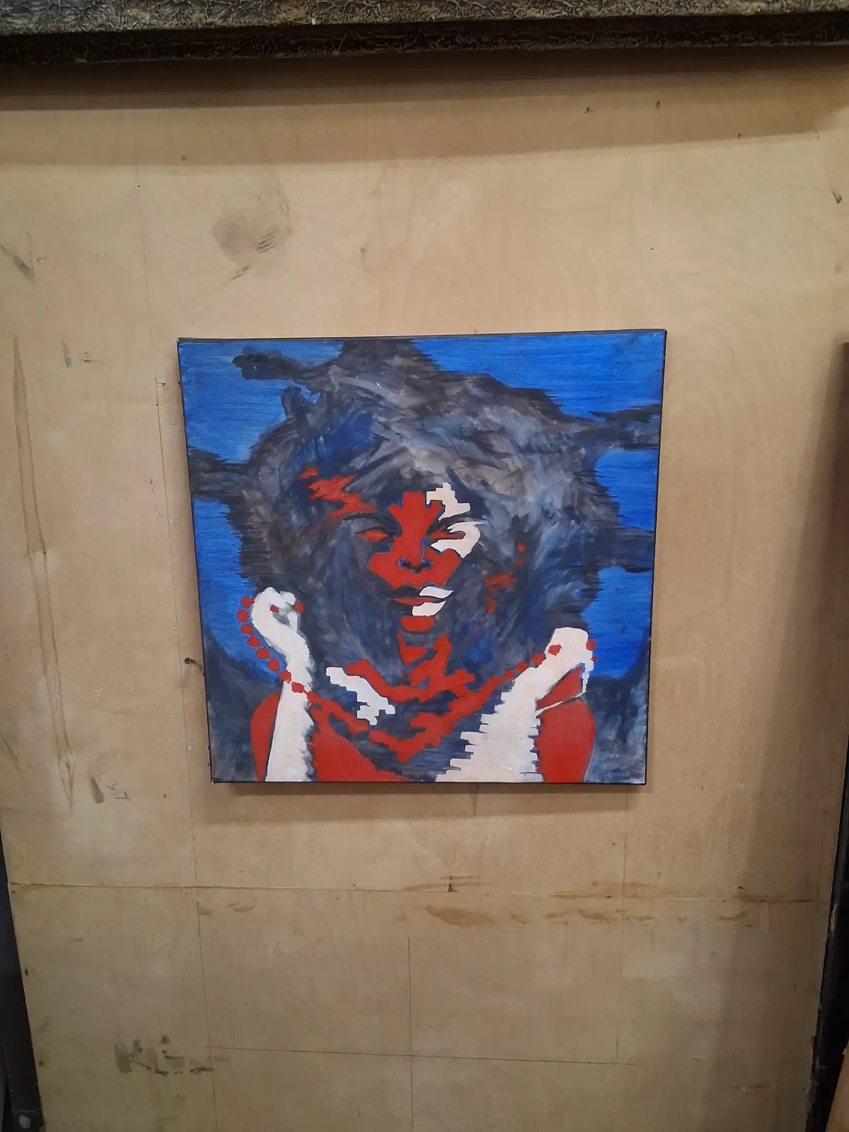 Abstract Blue And Red Portrait 1