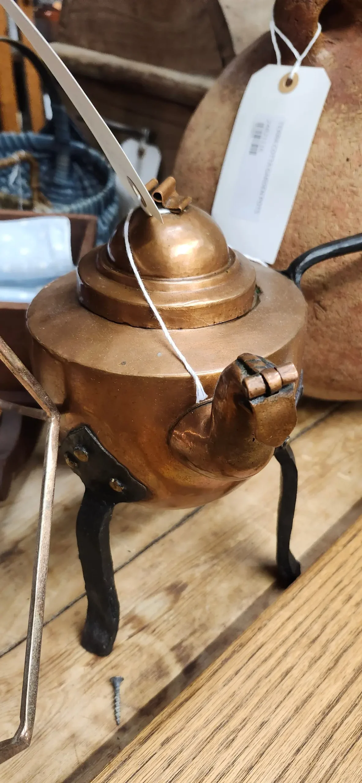Iron Tripod Copper Tea Pot 1