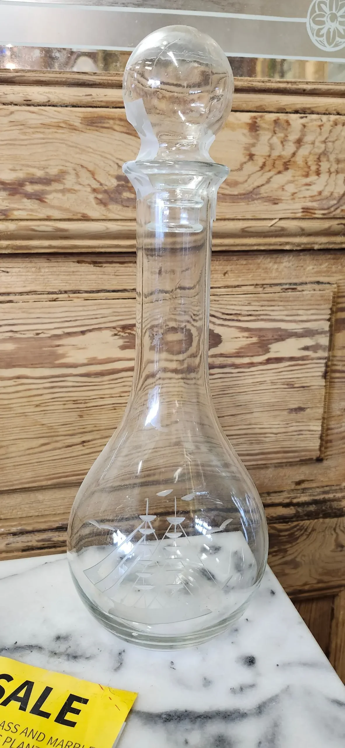 Etched Glass Decanter 1
