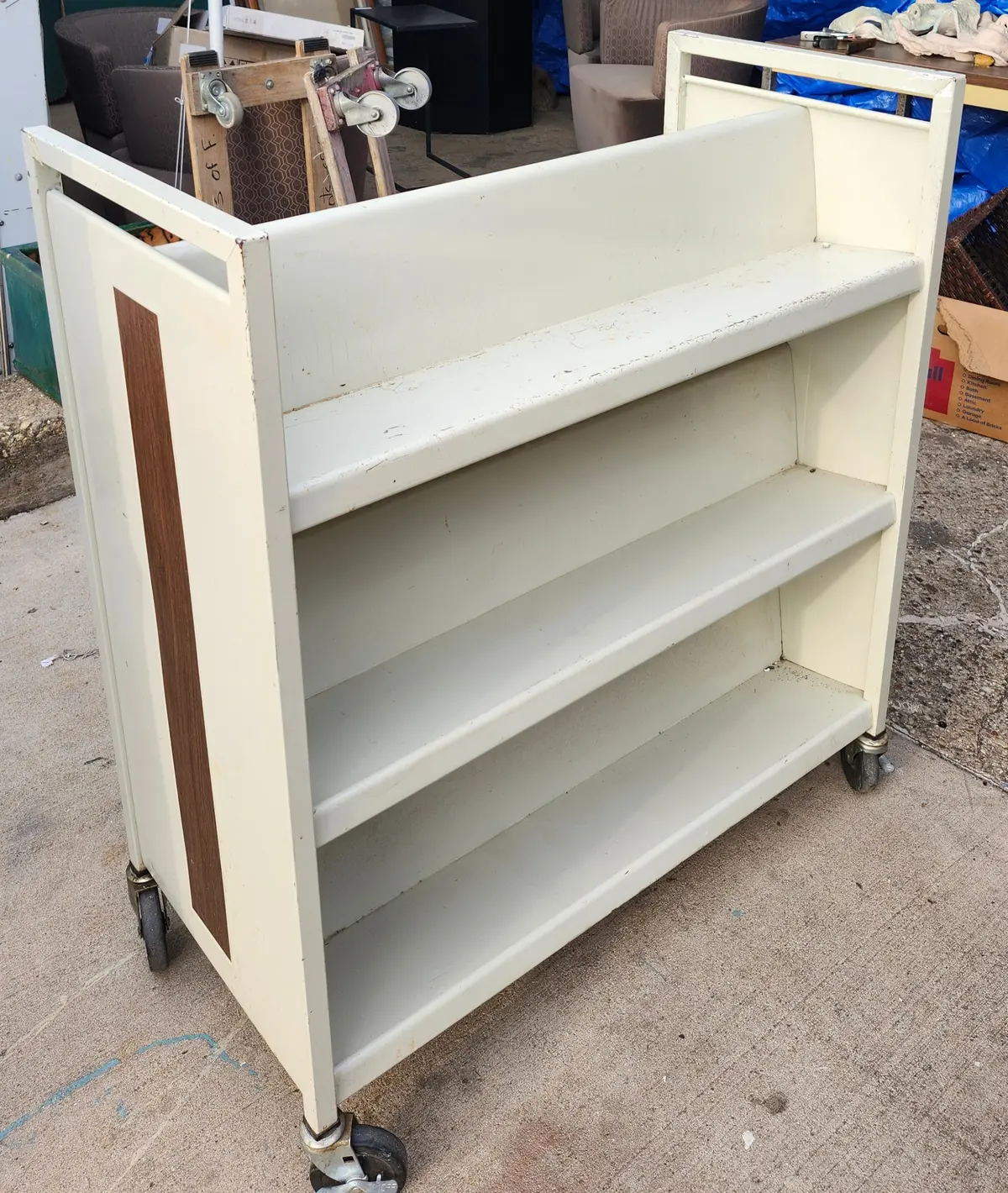 Rolling Steel Bookcart 1