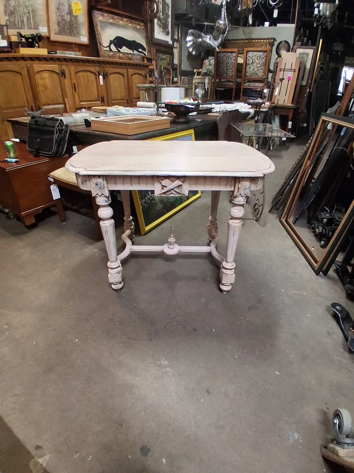 Louis Xvi Painted White Occasional Table 1