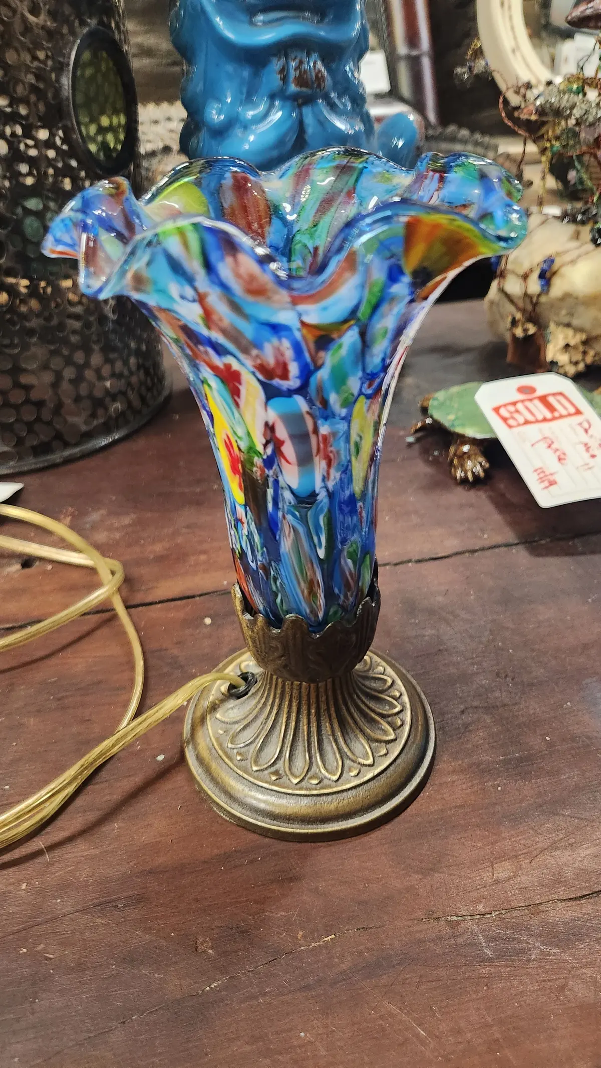 Tulip Art Glass Tiny Lamp 1