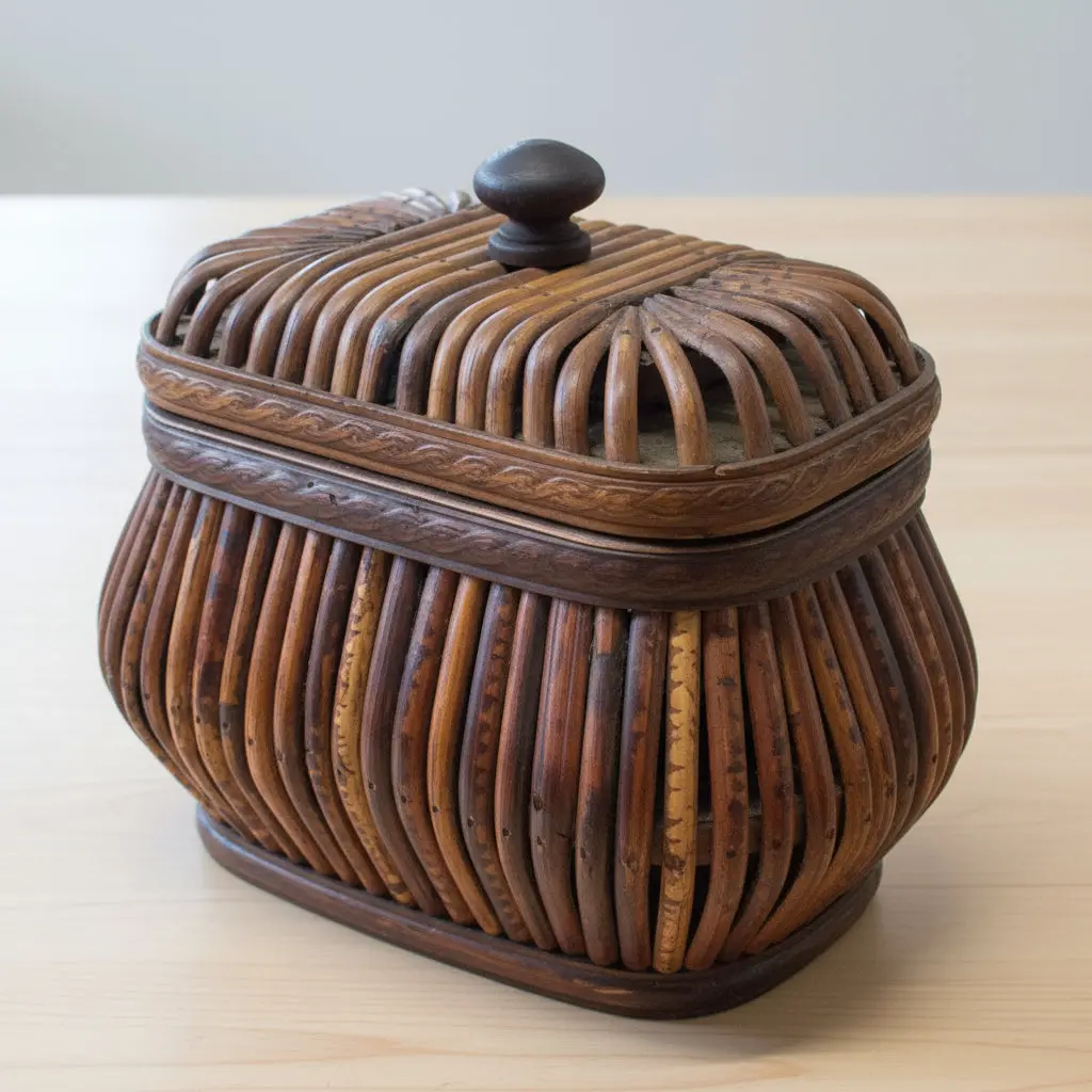 Small Shaped Rattan Box 1