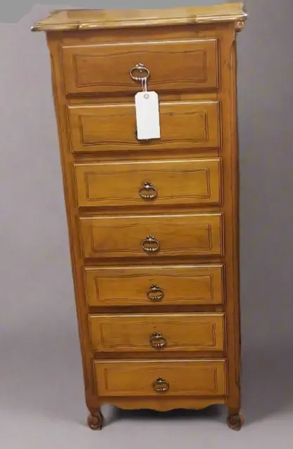 Tall Louis Xv Cherry  7 Drawer Chest 1