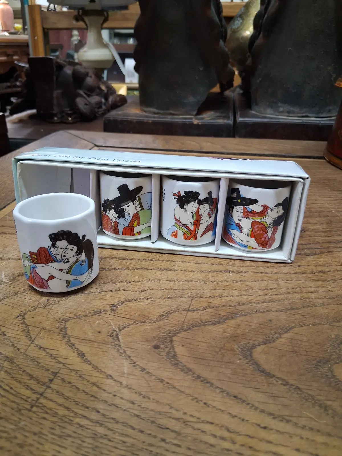Set Of 4 Japnese Erotica Sake Cups 1