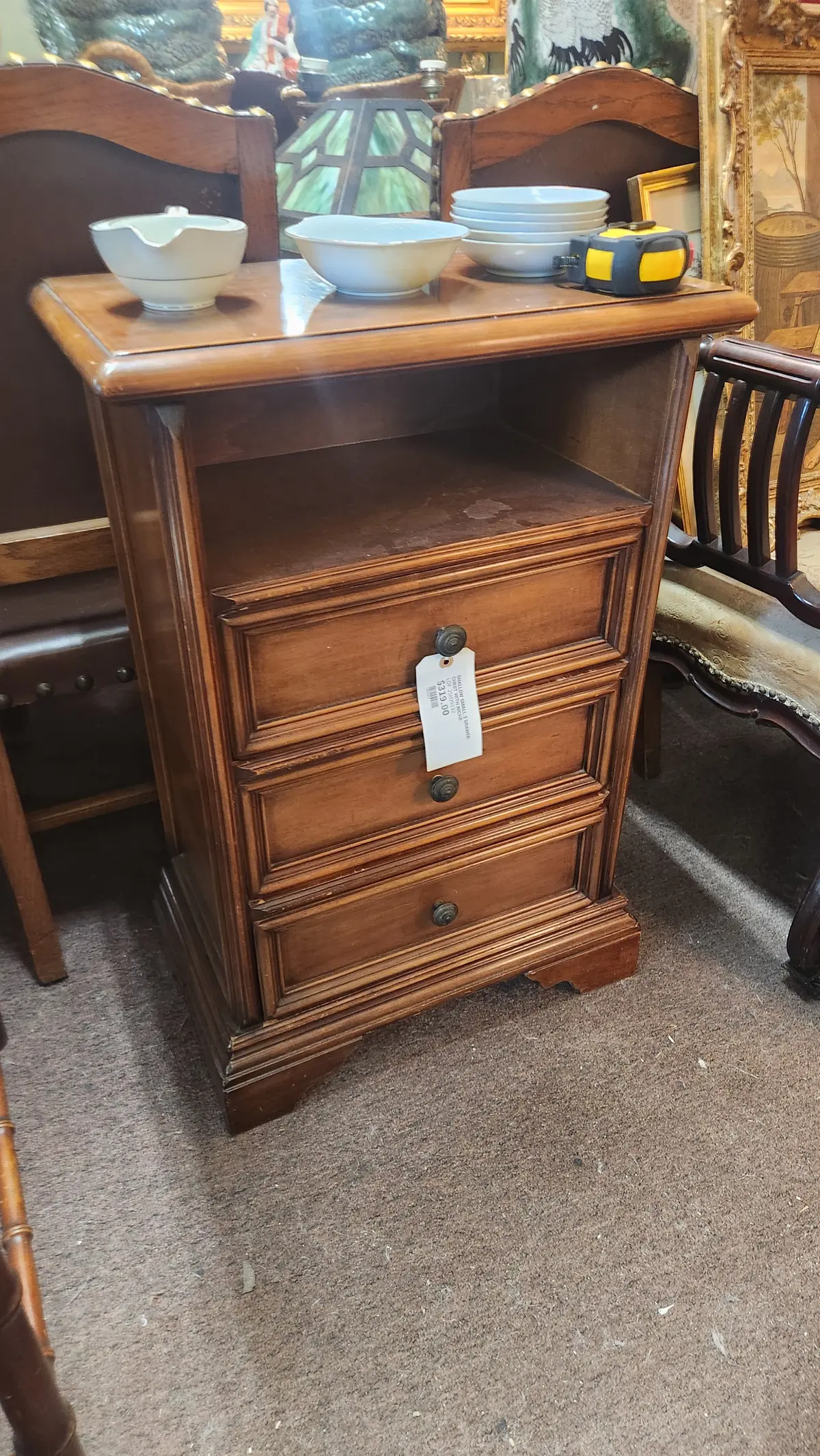 Shallow Small 3 Drawer Chest With Niche 1