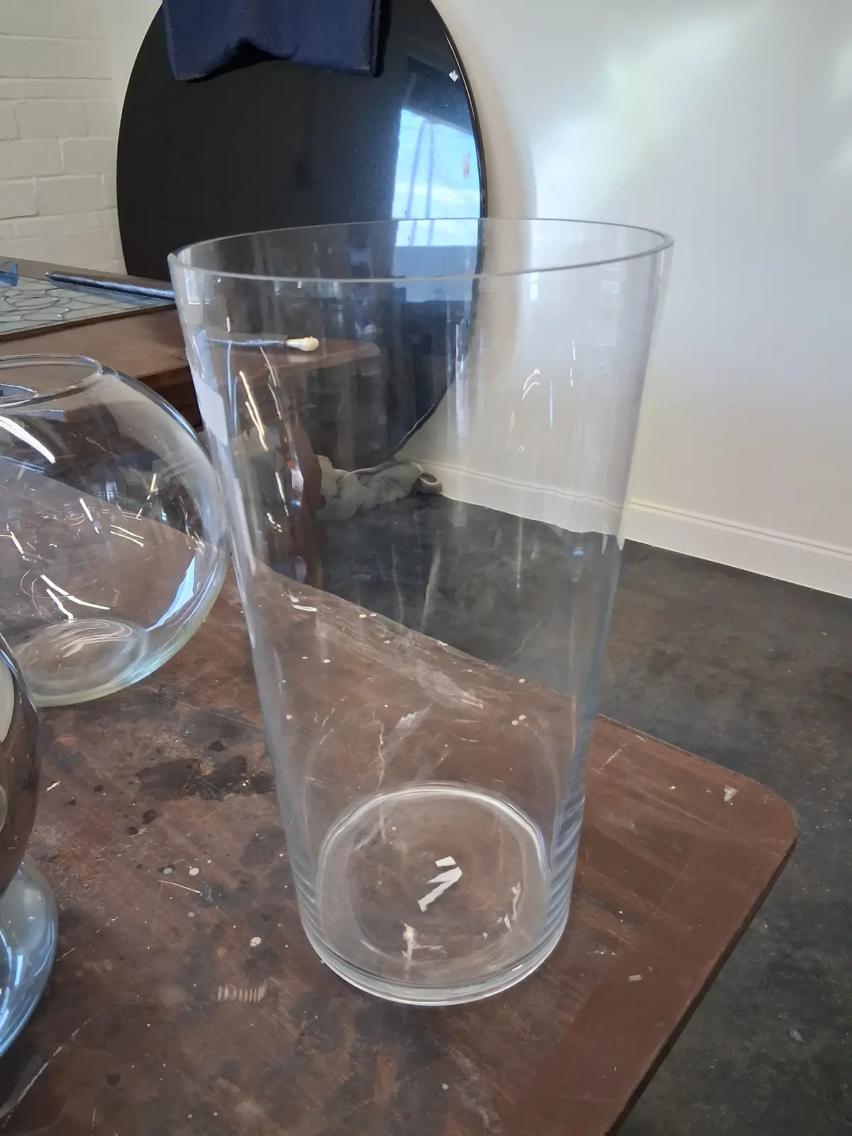 Tall Clear Vase 1