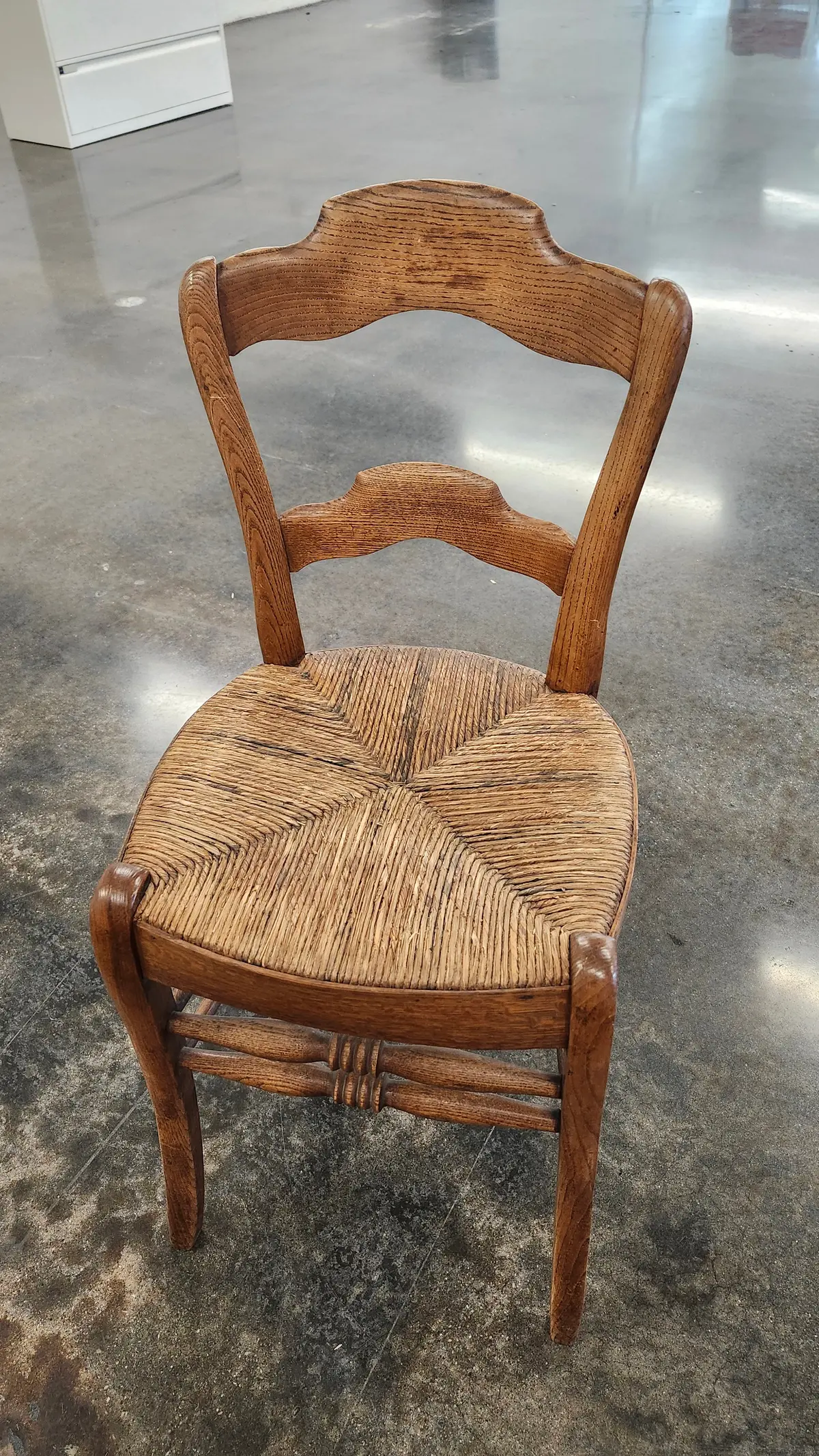 Louis Xv Small Rush Seat Chair 1