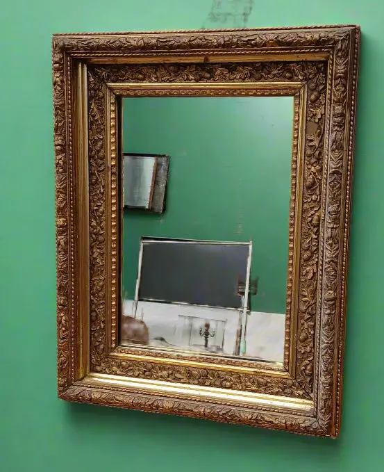 Antique And Bright Gold Frame Mirror 1