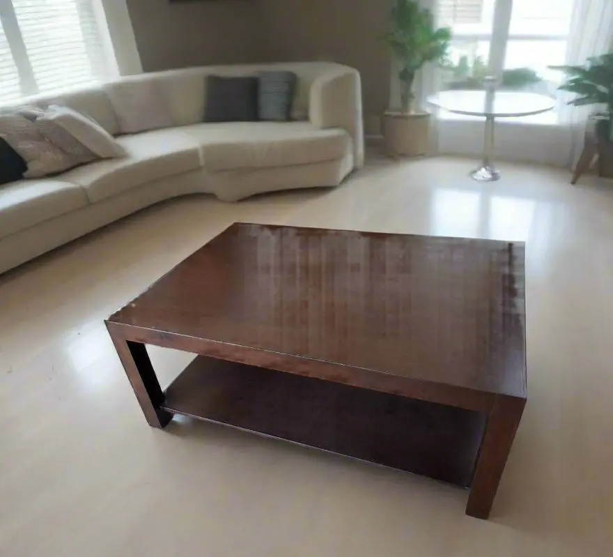 Modern Rectangular Walnut Coffee Table 1