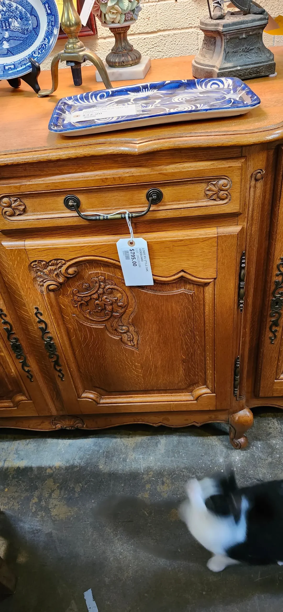 Louis Xv Style Oak Sideboard 1