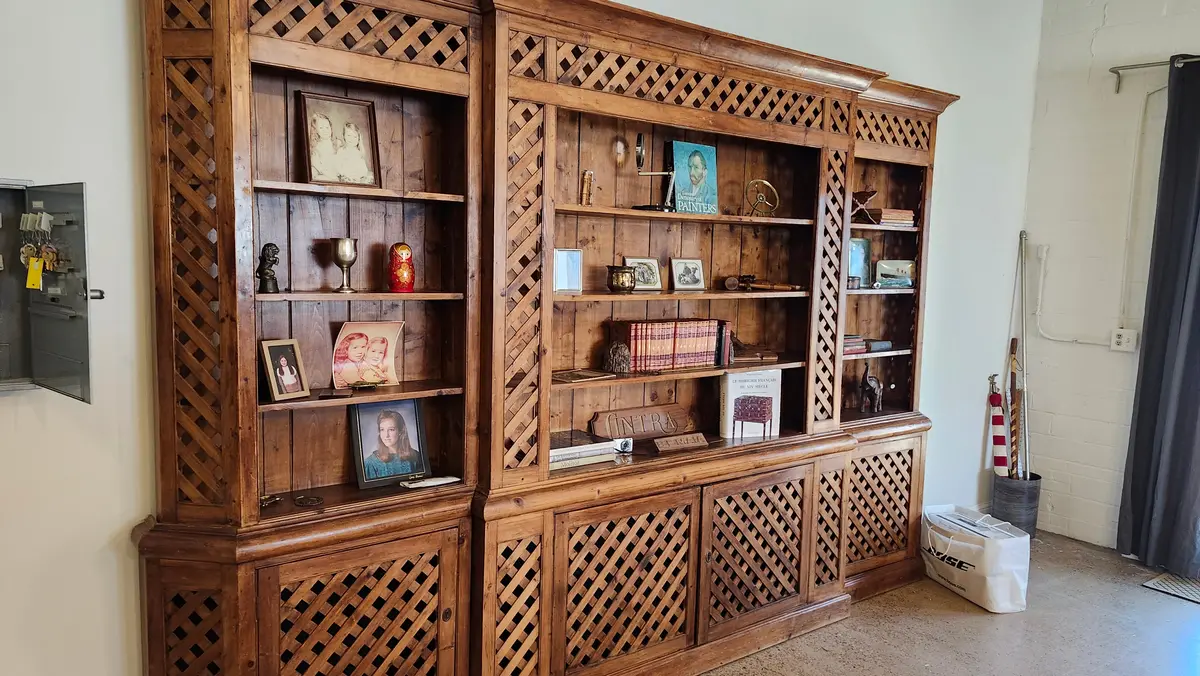 Huge Lattice Open Bookcase 1