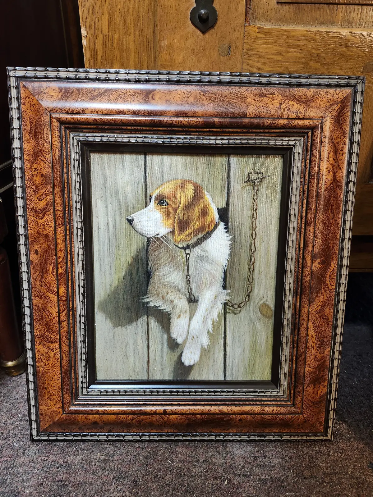 Small Framed  Dog Giclee 1