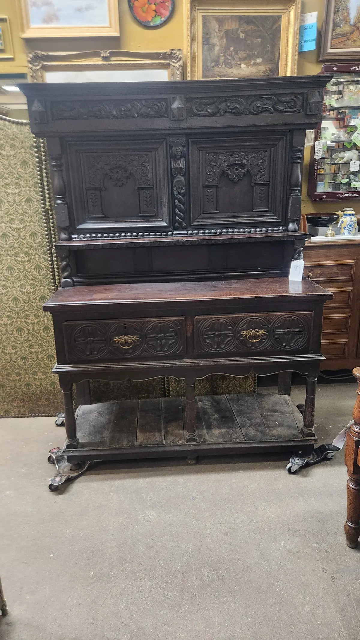 18Th Century Server With Tall Back 1