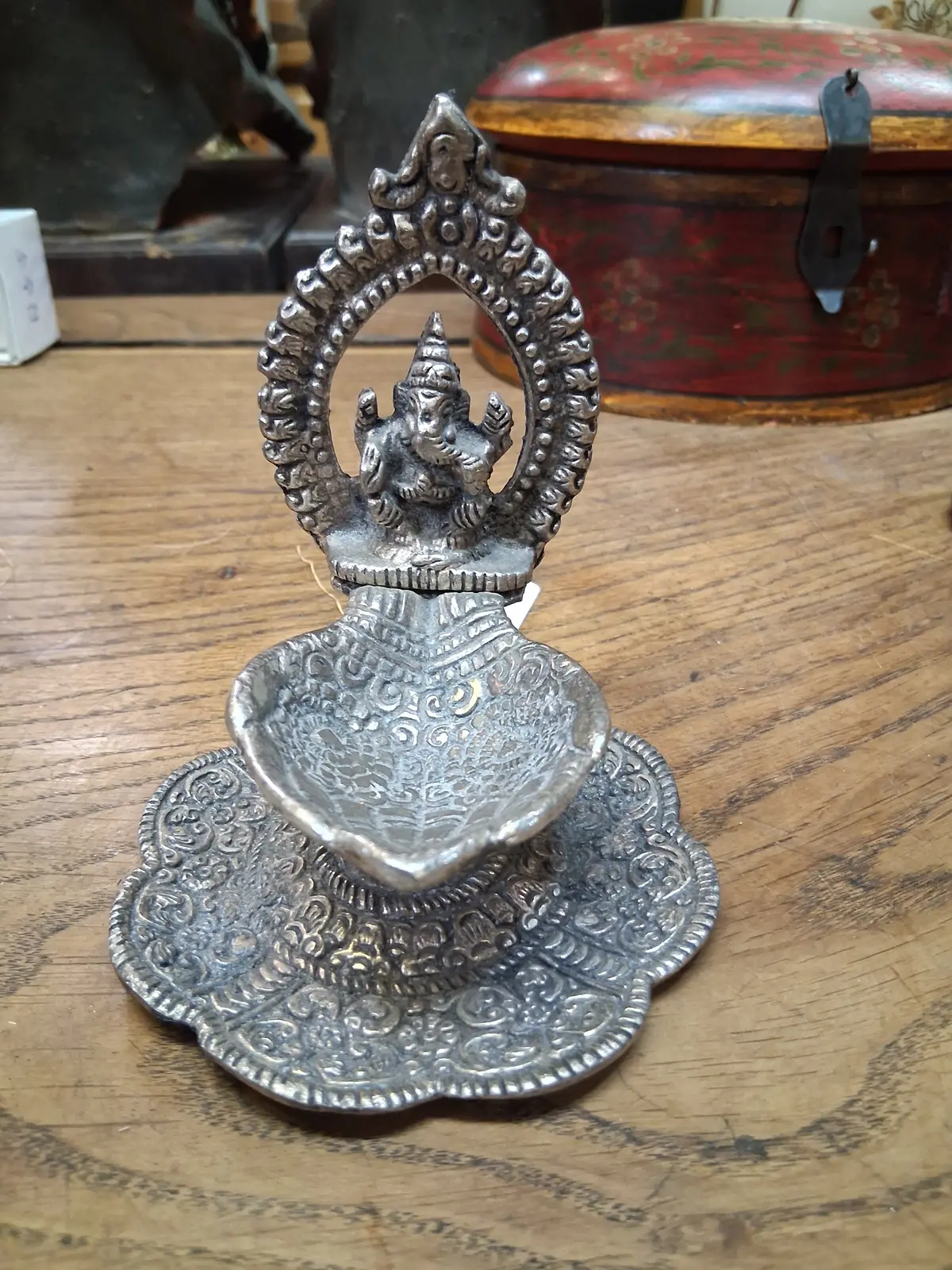 Silver Metal Incense Burner 1