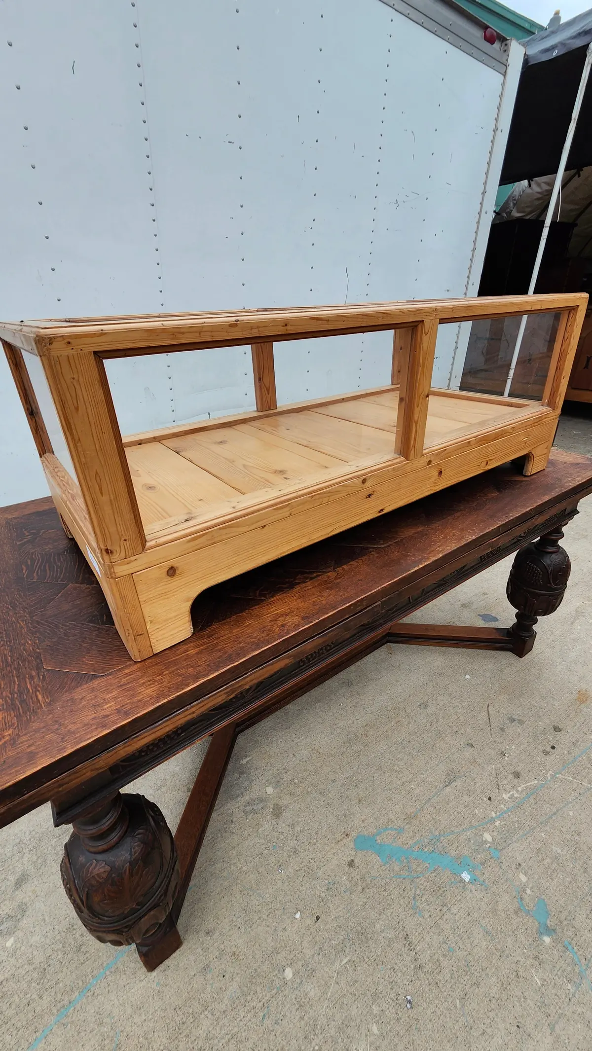 Pine Glass Top Coffee Table 2