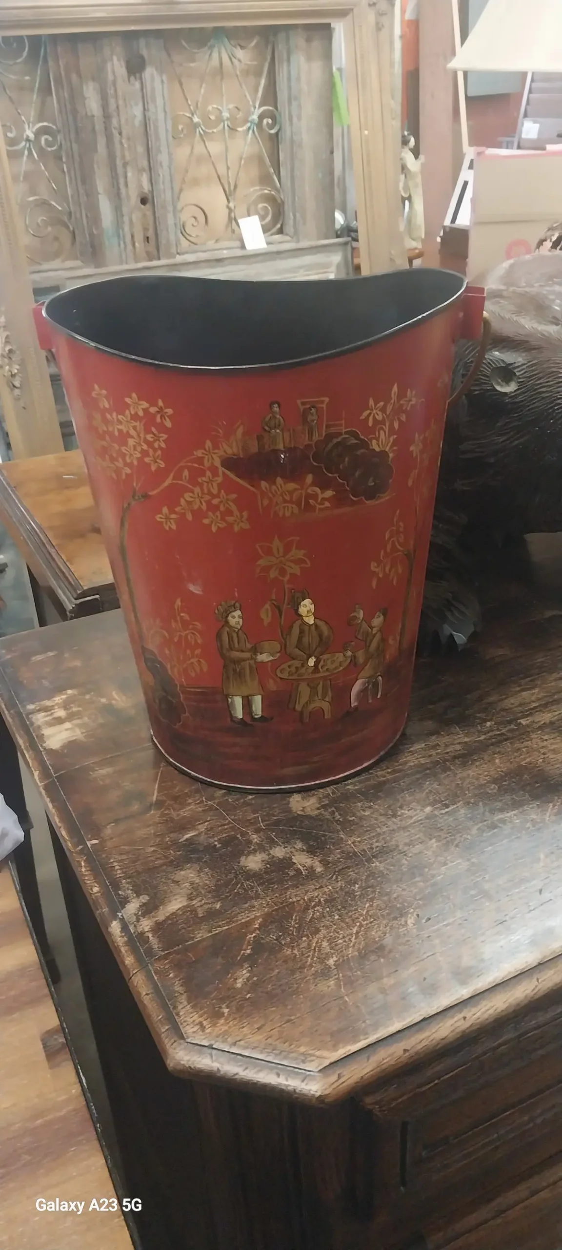 Not Old Chinoiserie Fire Bucket 1