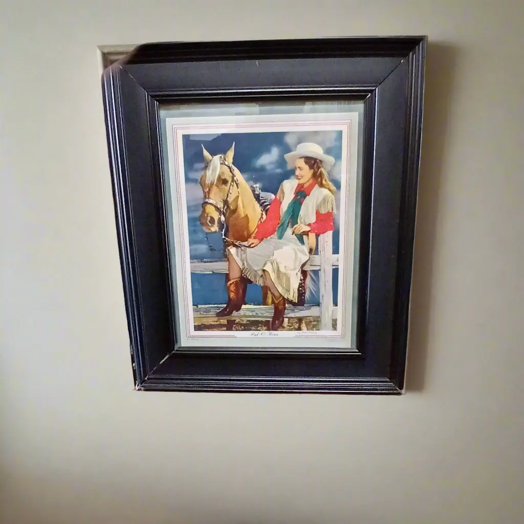 Framed Mid Century Cowgirl Print 1
