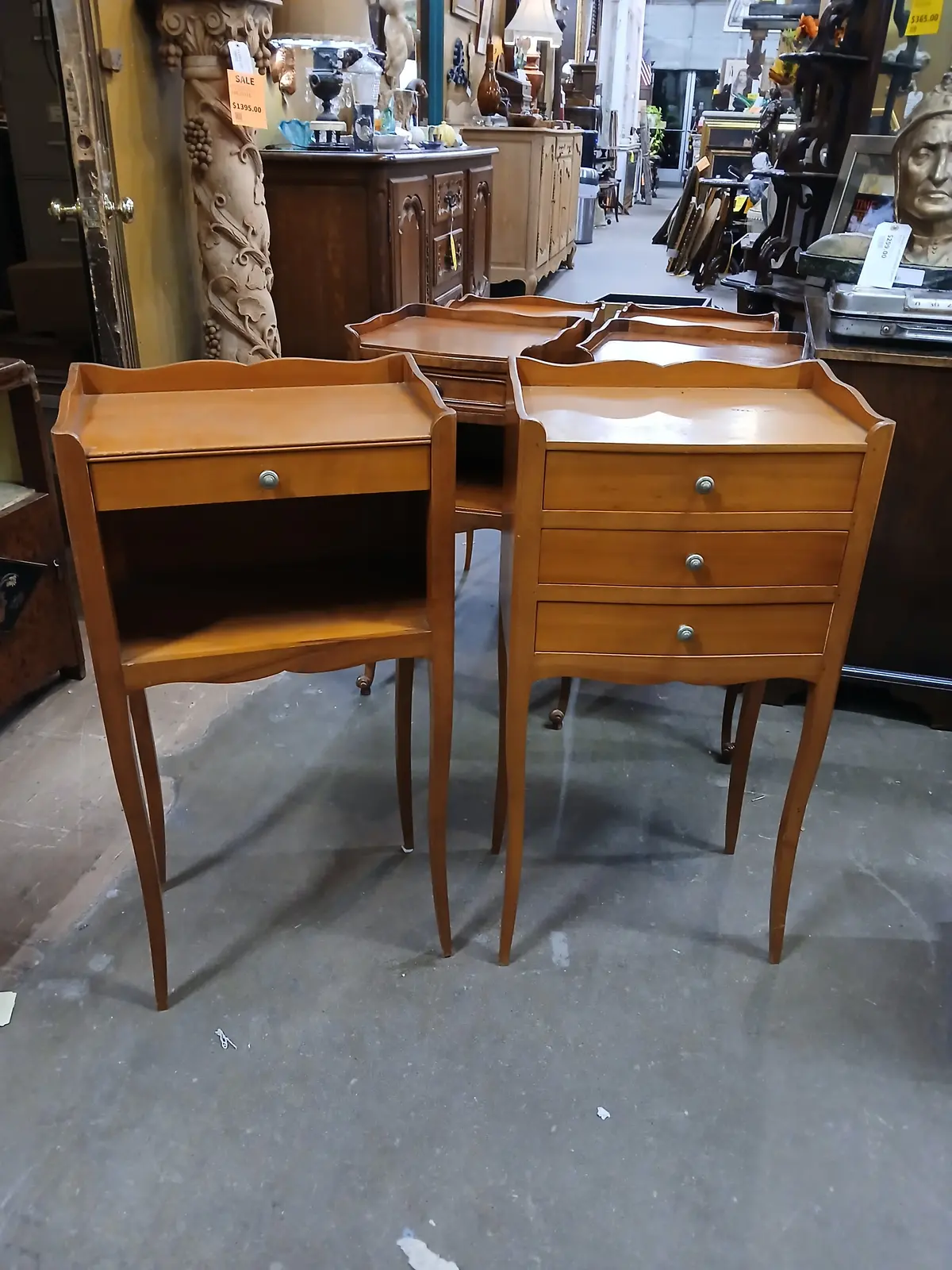 Pair Of Louis Xv Cherry Side Cabinets 1