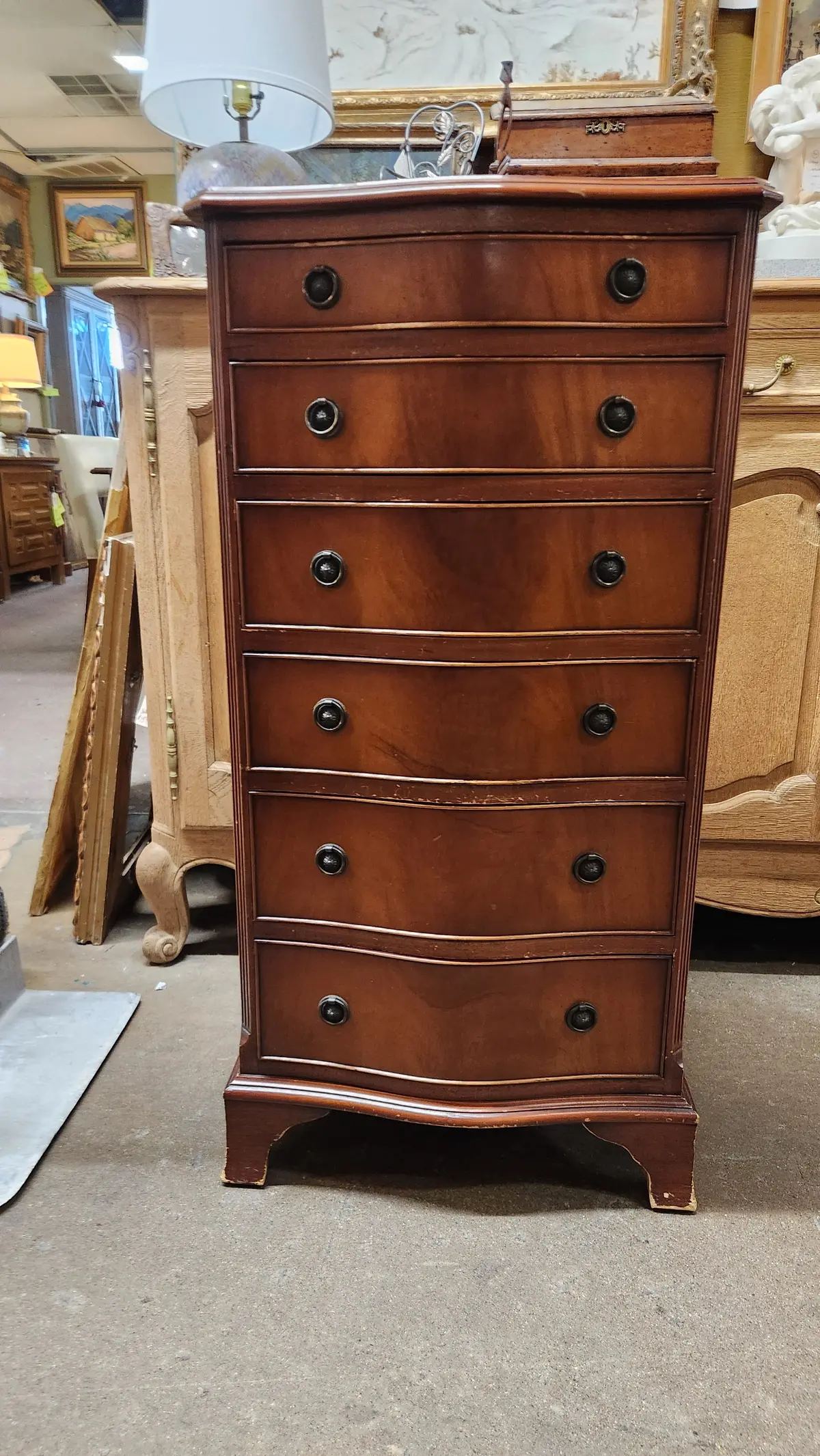 Mahogany 6 Drawer  Oxbow Lingerie Chest 1