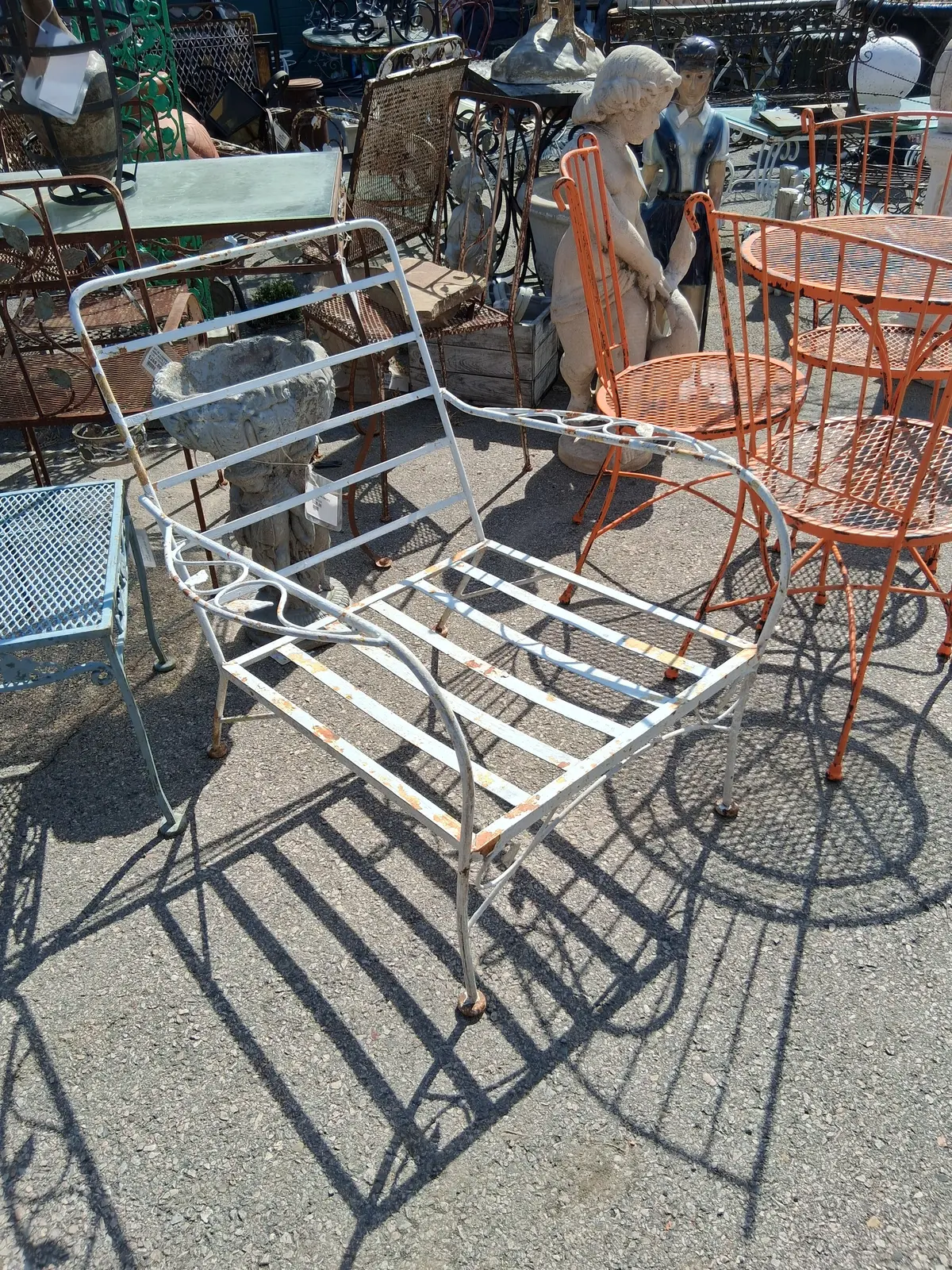 1960'S Iron Arm Chair Frame 1