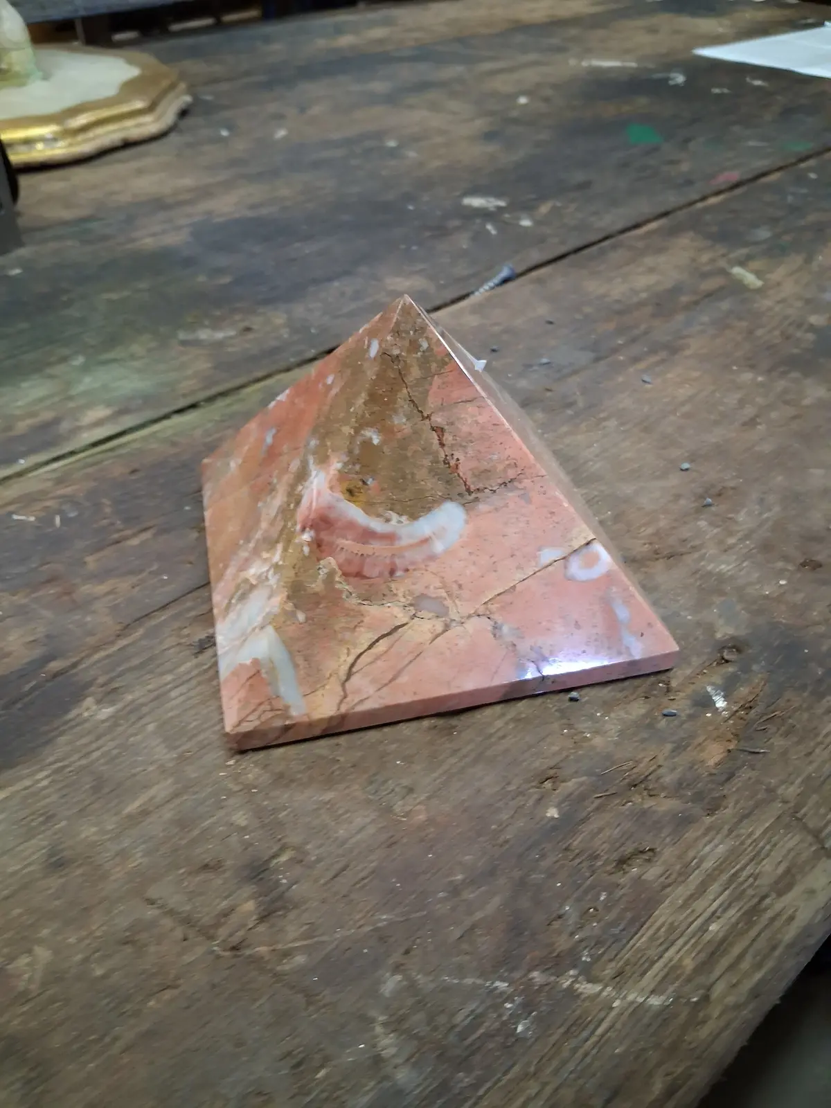Marble Pyramid Paperweight 1