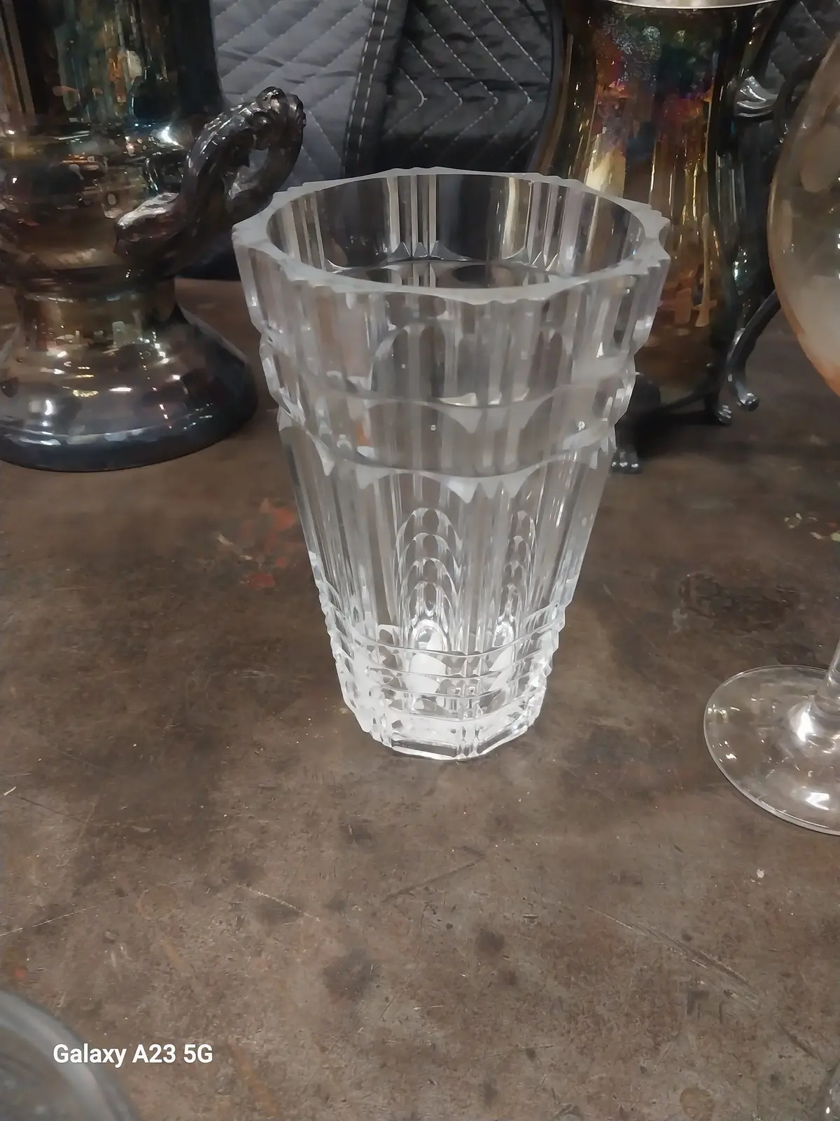 Small Heavy Crystal Vase 1